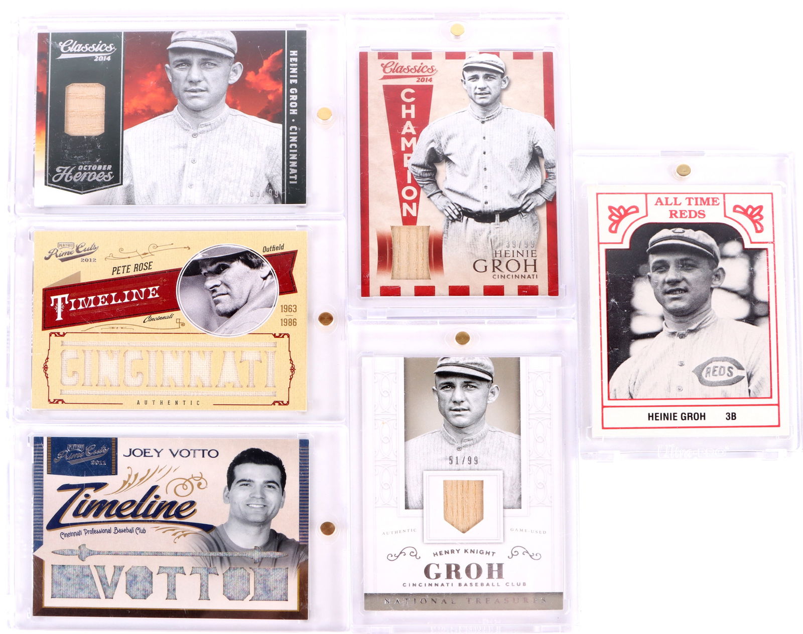 CINCINNATI REDS AUTHENTIC GAME-USED PANINI CARD(6) (1 of 3)