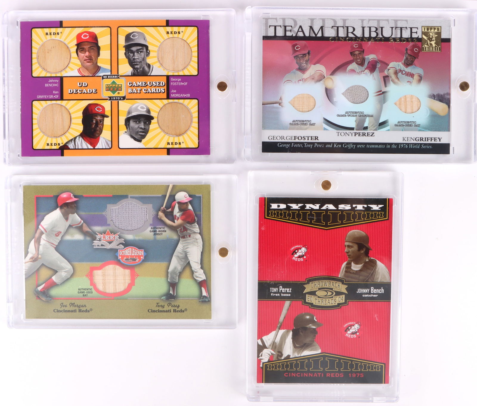 CINCINNATI REDS AUTHENTIC GAME WORN CARDS (1 of 2)