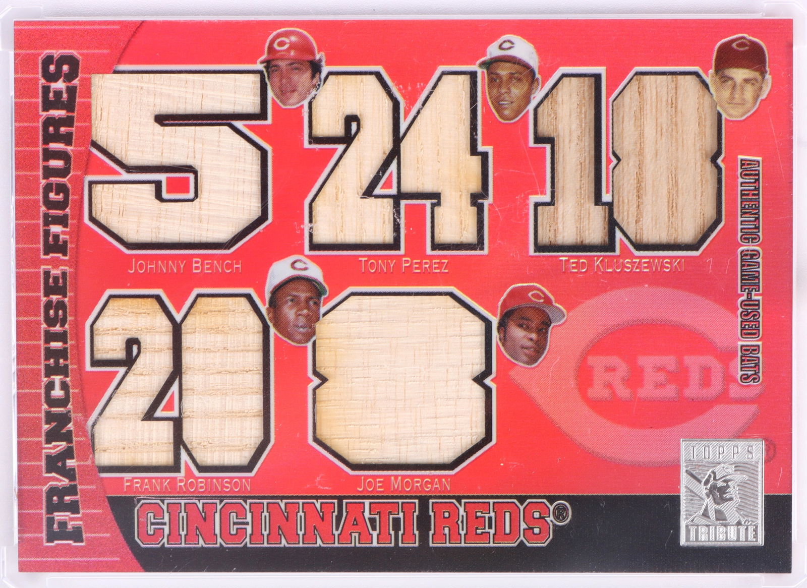 CINCINNATI REDS AUTHENTIC GAME USED BATS CARD (1 of 2)