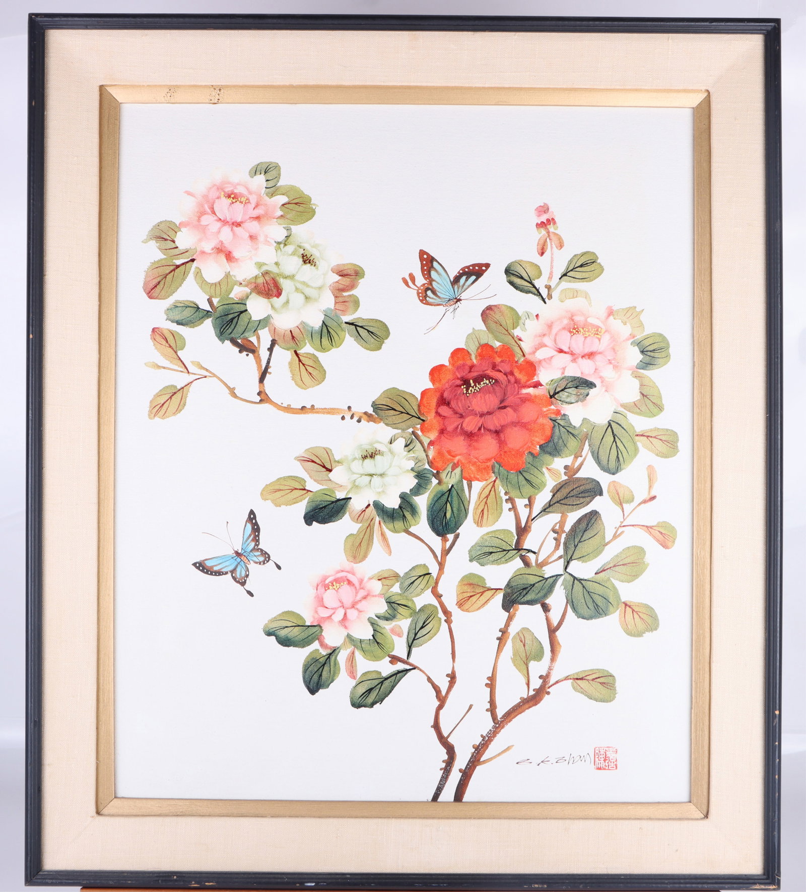 C. K. CHAN ORIGINAL BOTANICAL OIL PAINTING FRAMED (1 of 2)