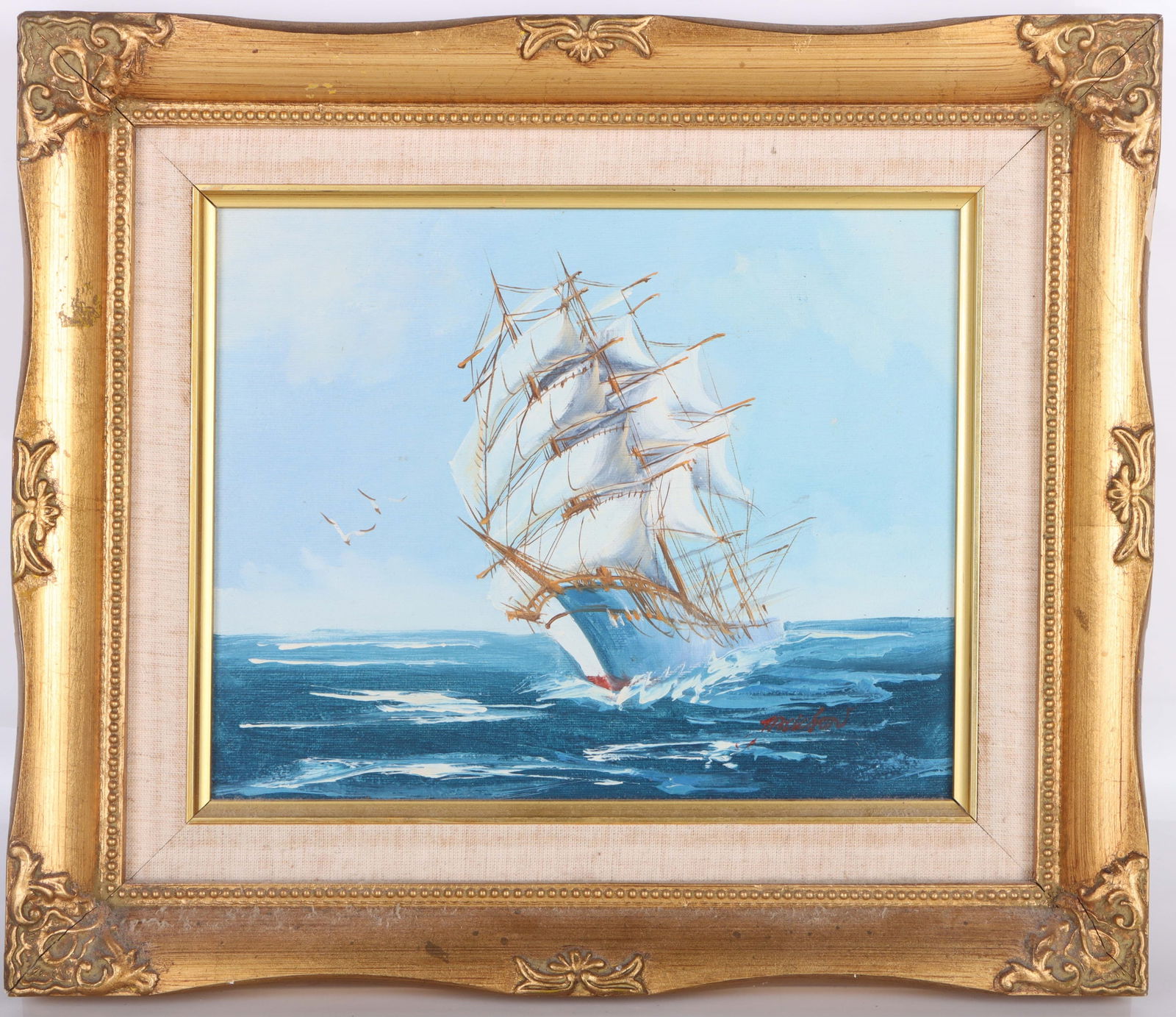HEWETT JACKSON ORIGINAL SEASCAPE OIL PAINTING (1 of 4)