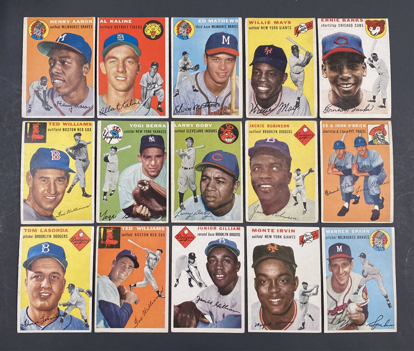1954 Topps Complete Baseball Card Set Hank Aaron Rookie Auction