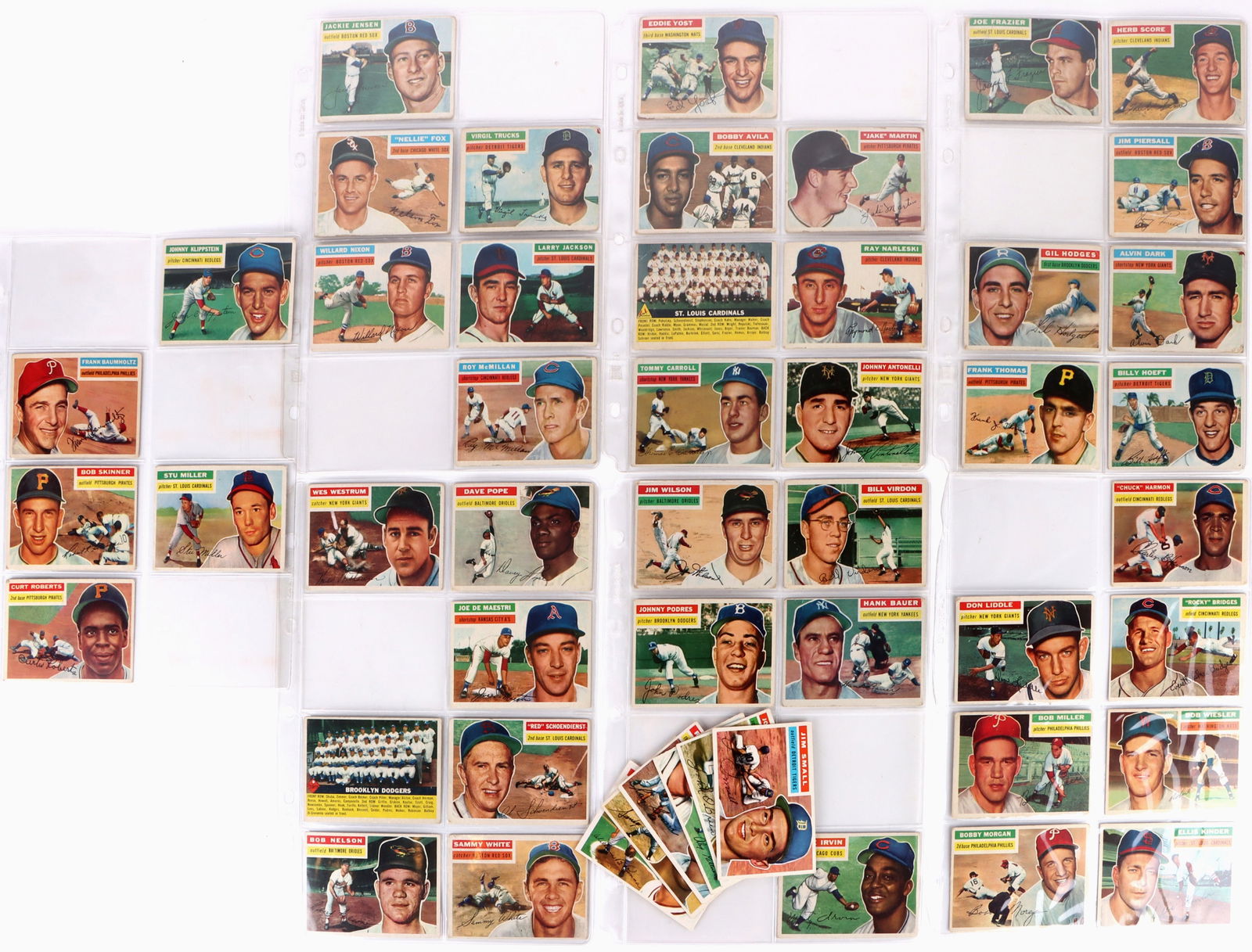 1956 TOPPS COLLECTIBLE BASEBALL CARDS - LOT OF 50 (1 of 20)