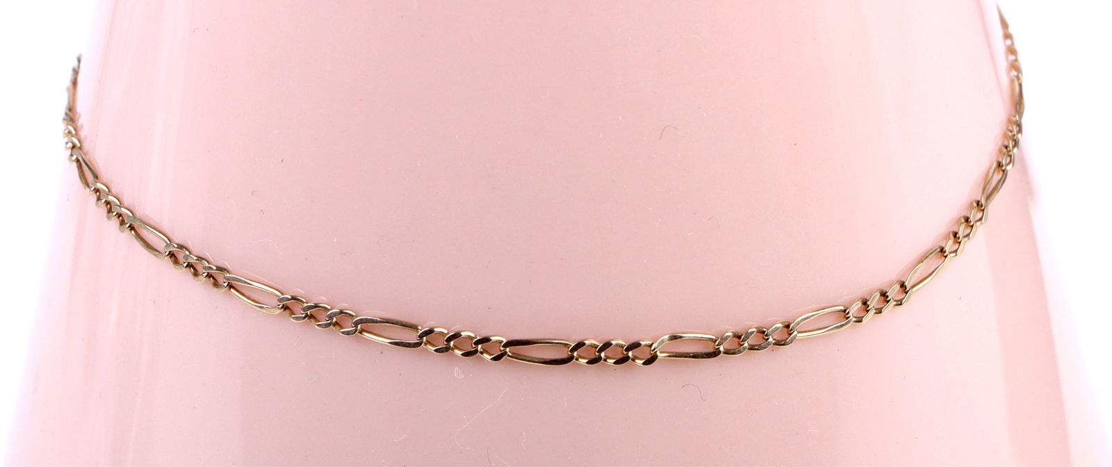 14K YELLOW GOLD FIGARO LINK LADIES BRACELET (1 of 3)