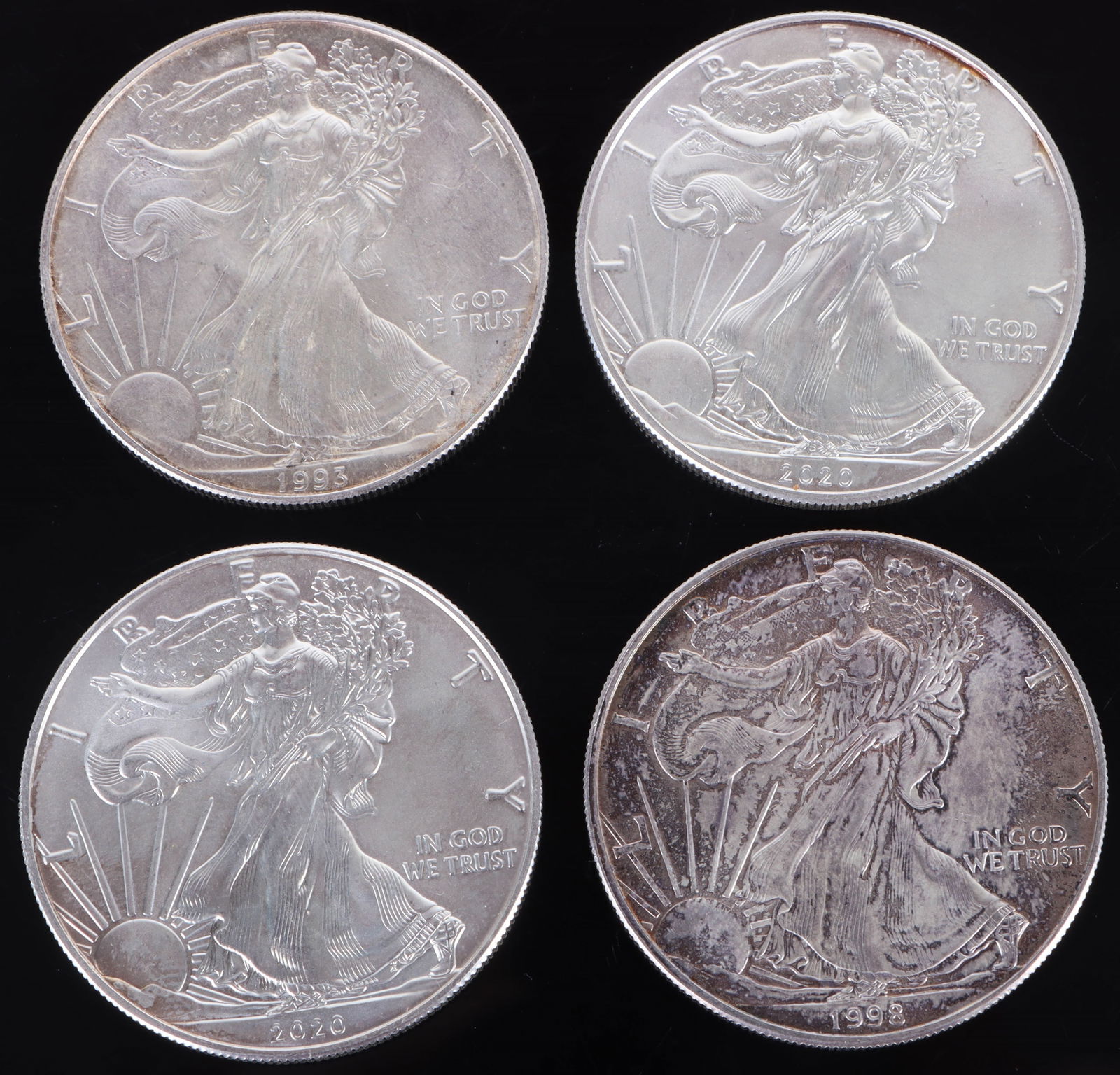 1 OZT FINE SILVER EAGLES - LOT OF 4 (1 of 2)