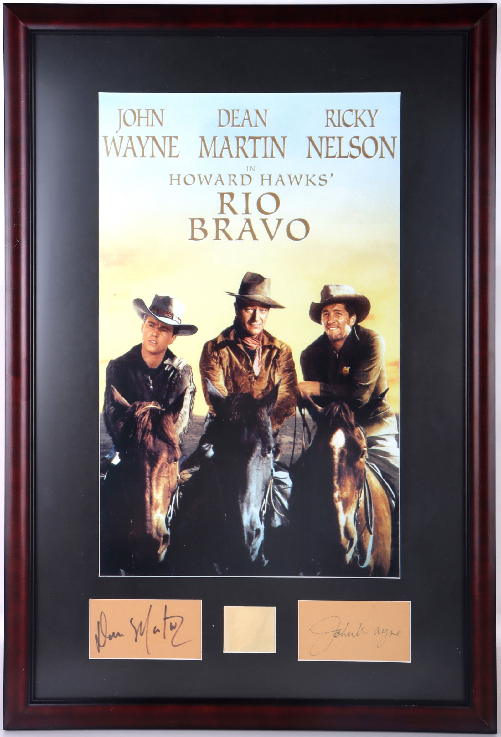RIO BRAVO AUTOGRAPHED CUSTOM FRAMED PLAQUE (1 of 3)
