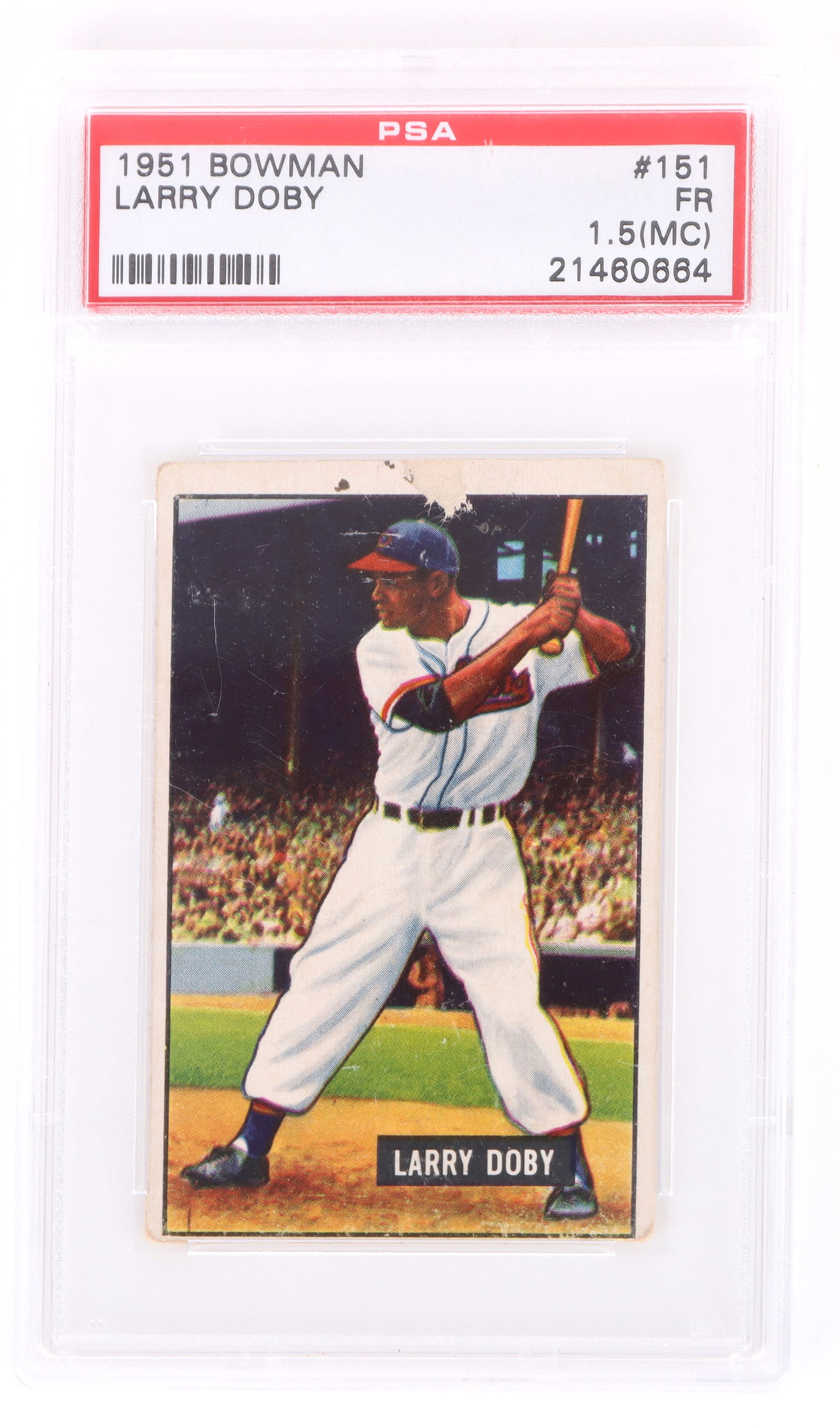 1951 LARRY DOBY PSA 1.5 BOWMAN BASEBALL CARD (1 of 2)