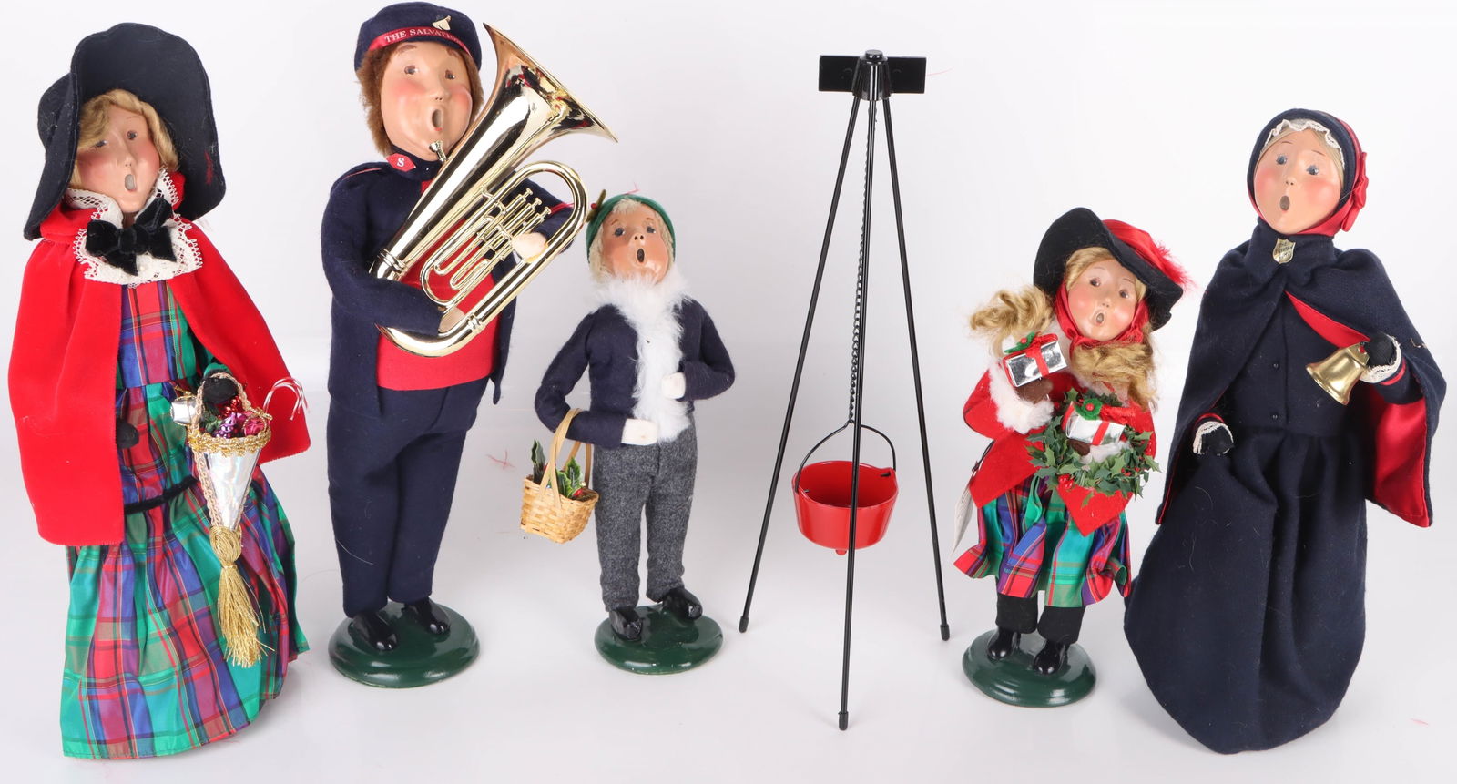BYERS' CHOICE CHRISTMAS CAROLERS FIGURES - (5) (1 of 7)