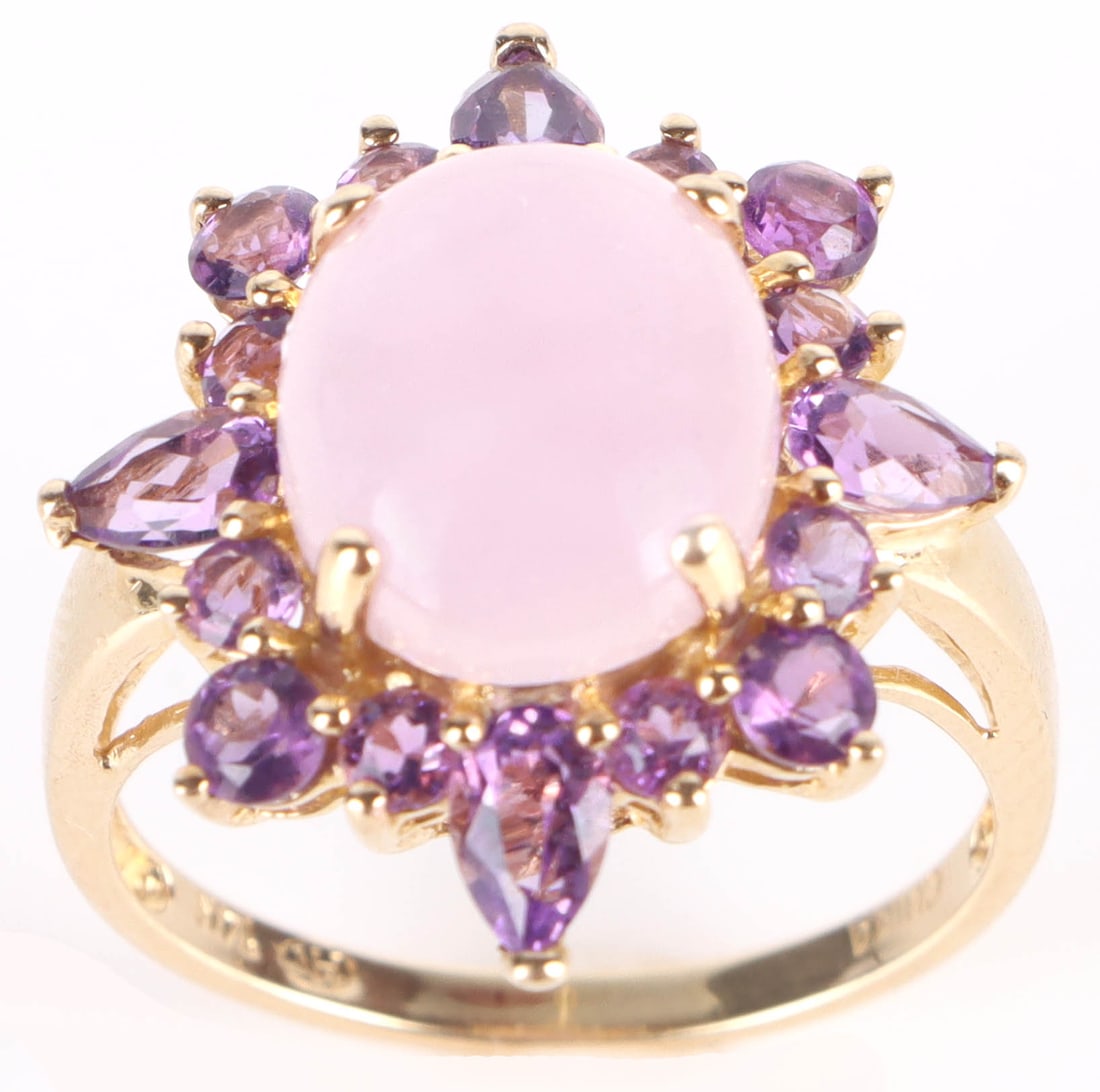 LAVENDER JADE 14K YELLOW GOLD AMETHYST RING (1 of 3)