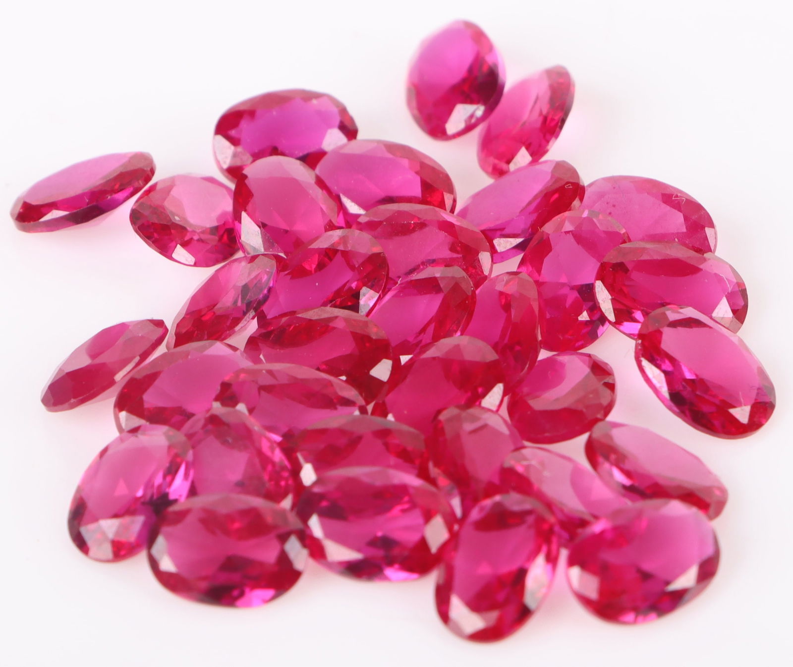 27.00CTW GENUINE LOOSE OVAL RED RUBIES W/ CERT (1 of 6)