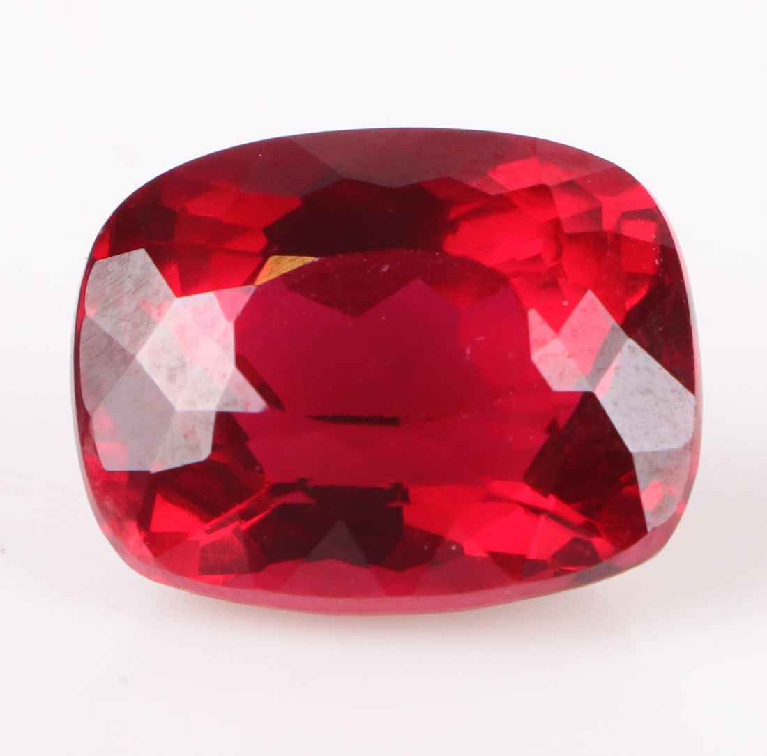 12.20CT GENUINE LOOSE CUSHION-CUT RED RUBY W/ CERT (1 of 4)