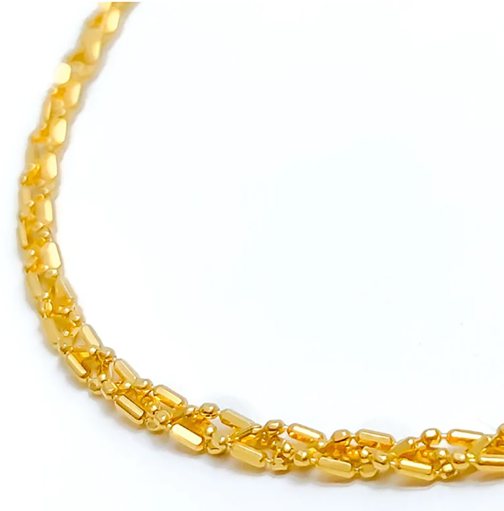 22K GOLD 16" CHAIN CHIC TWISTED PATTERN UNISEX (1 of 2)