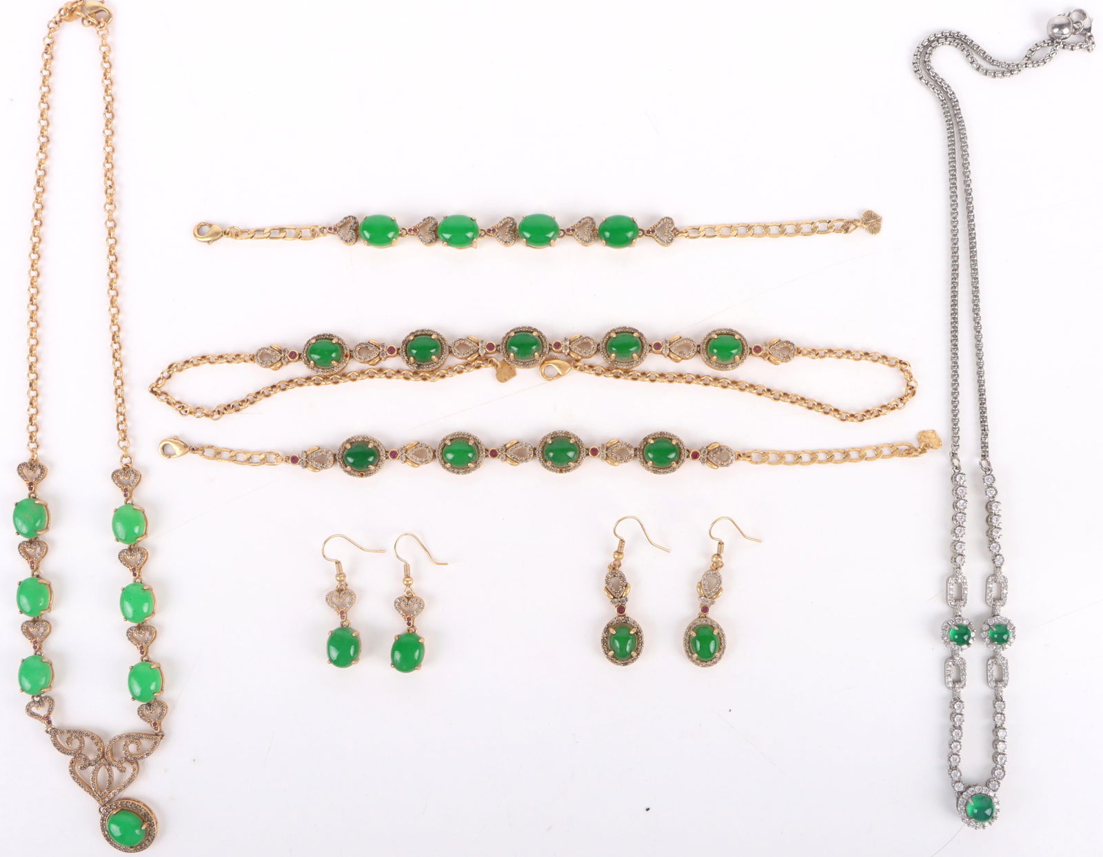 ANTIQUE CHINESE JADE LADIES JEWELRY - LOT OF 7 (1 of 4)