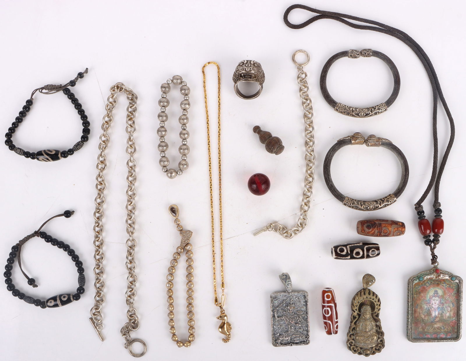 ANTIQUE CHINESE LADIES JEWELRY - LOT OF 16 (1 of 6)