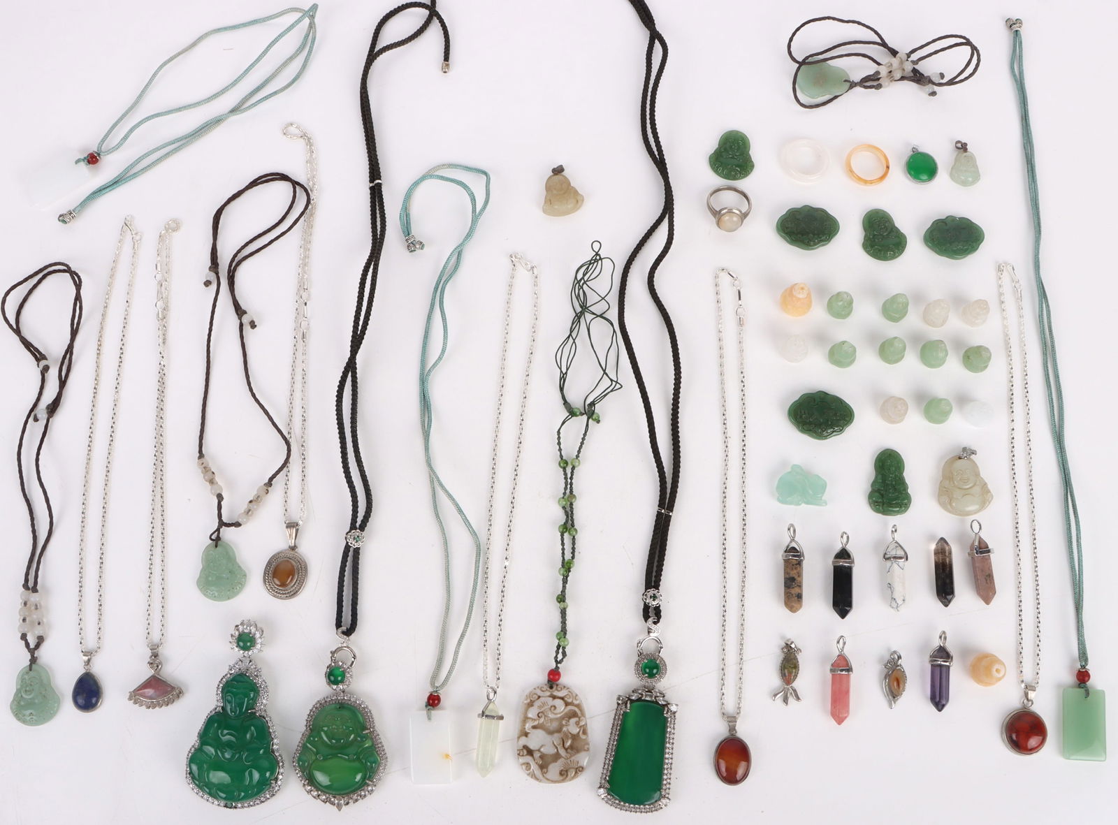 ANTIQUE CHINESE GEMSTONE LADIES JEWELRY (1 of 6)