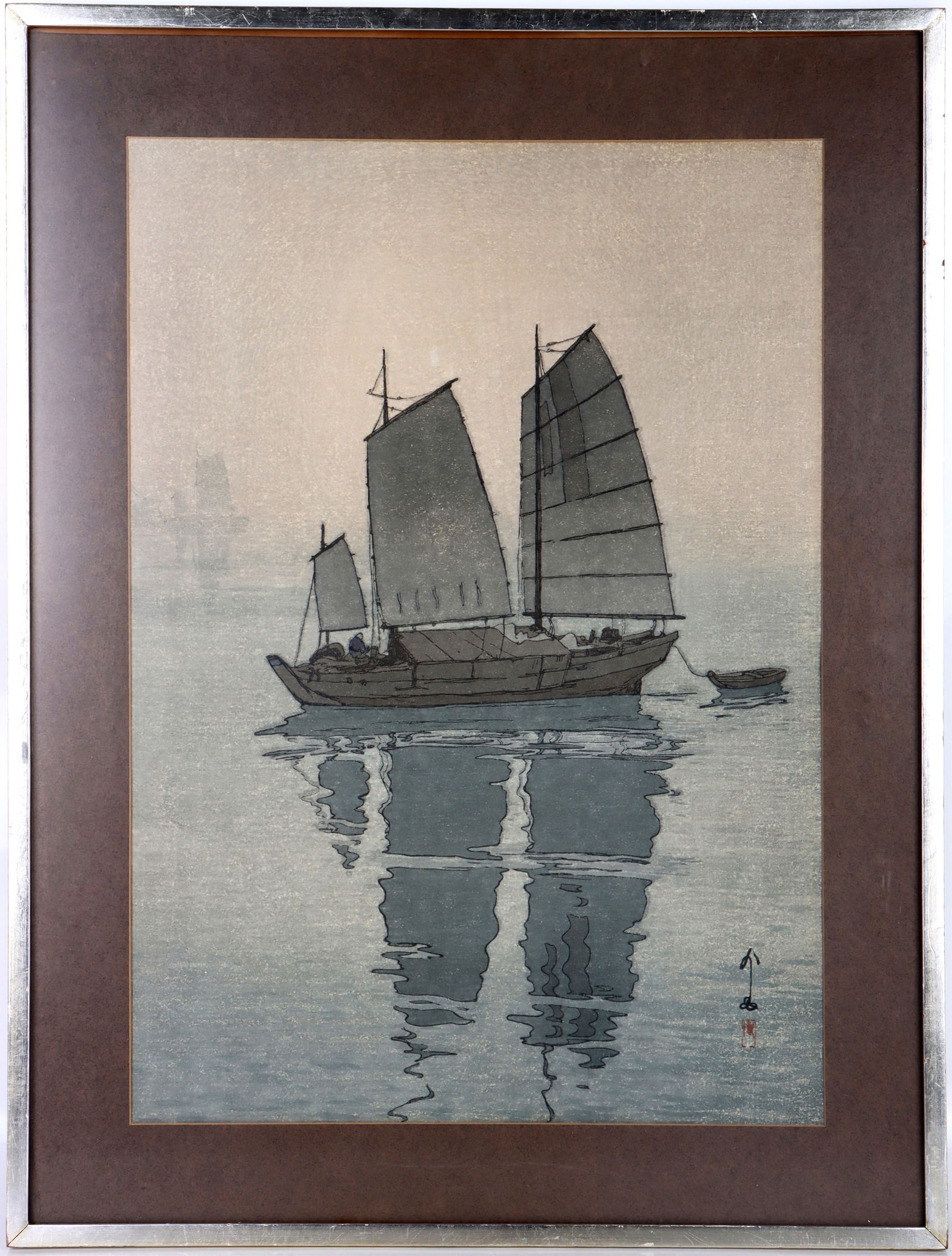 HIROSHI YOSHIDA "SAILING BOATS" FRAMED PRINT (1 of 3)