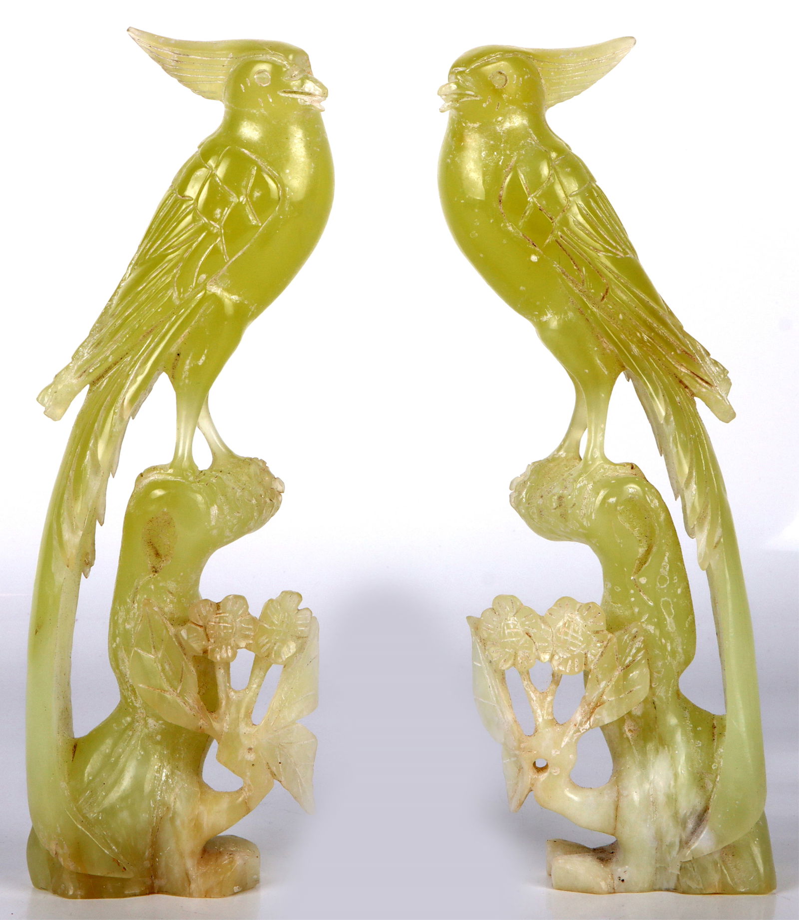 YELLOW JADE BIRD SCULPTURE ASIAN ORIGIN - (2) (1 of 4)
