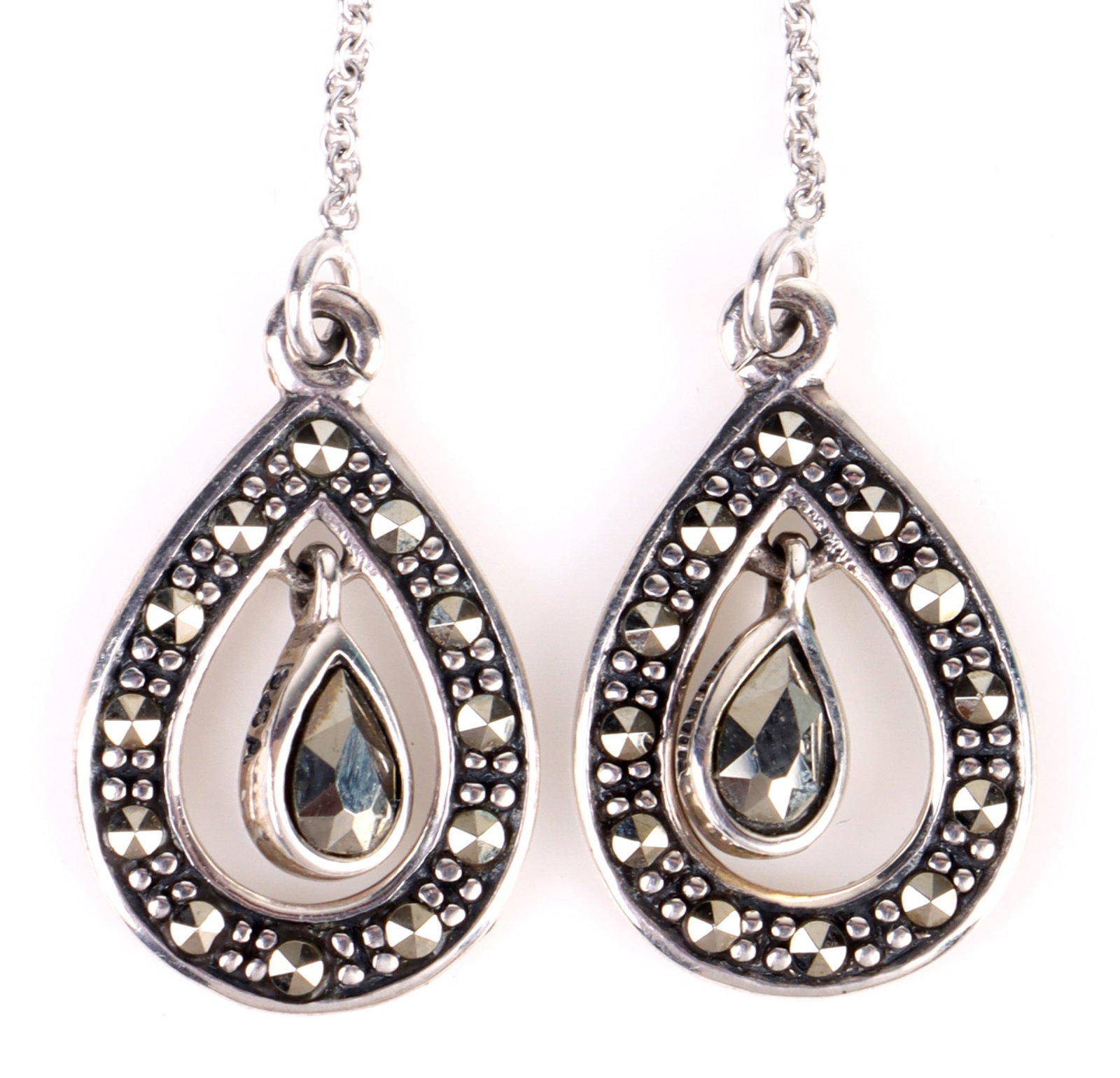STERLING SILVER TEARDROP EARRINGS (1 of 3)