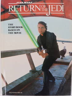 HAMILL & FORD AUTOGRAPHED RETURN OF THE JEDI BOOK: 171180 HAMILL & FORD AUTOGRAPHED RETURN OF THE JEDI BOOK Star Wars Return of the Jedi hard cover Storybook autographed by Mark Hamill and Harrison Ford. The storybook based on the movie features key f