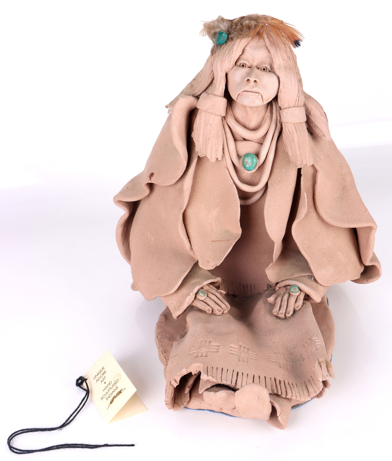 GINI S. BUCKLEW "PRAIRIE ROSE" ADOBE SCULPTURE (1 of 9)