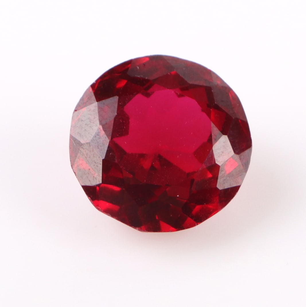 15.0CT GENUINE LOOSE ROUND RED RUBY W/ CERT (1 of 8)