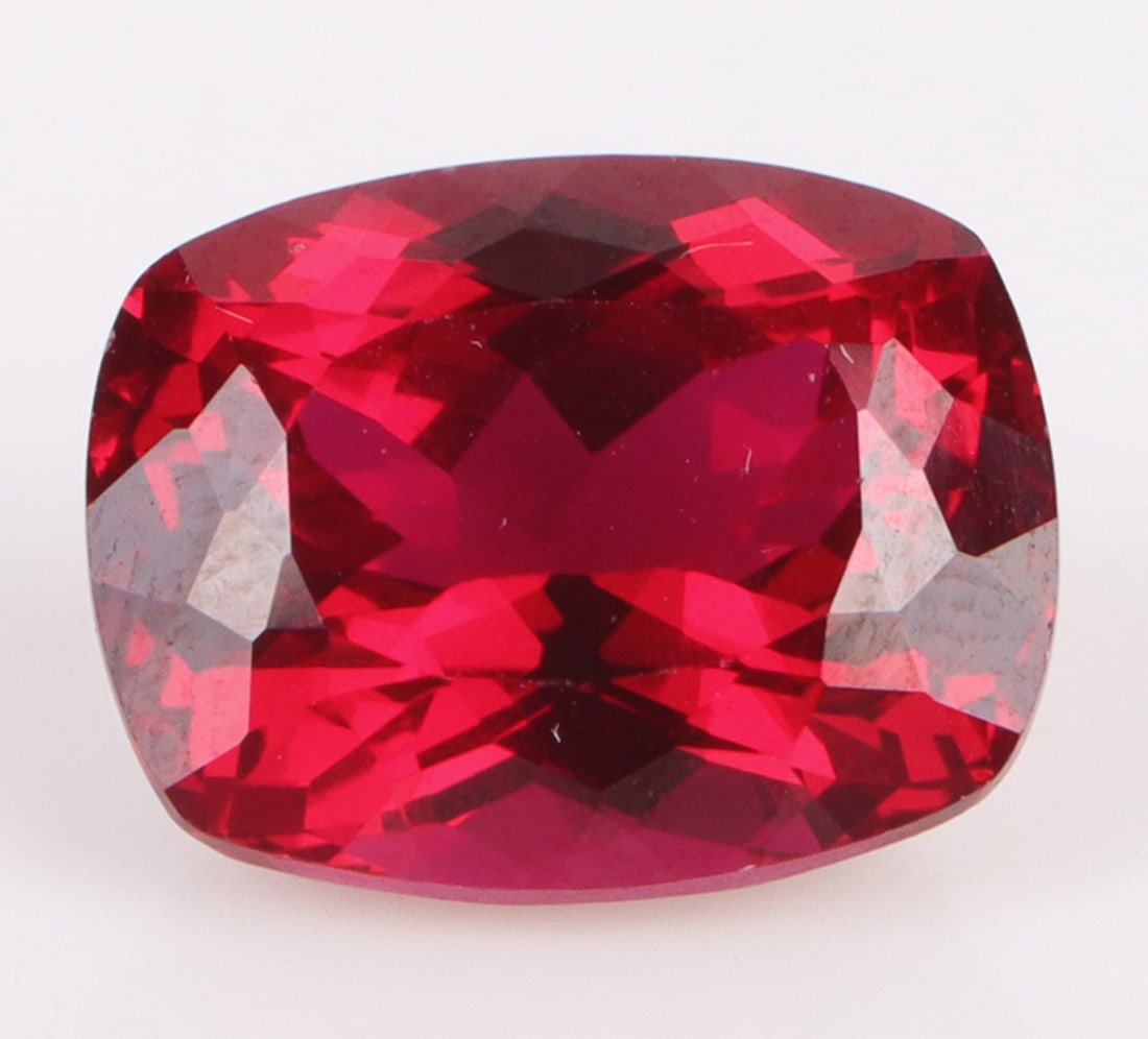 9.40CT GENUINE LOOSE CUSHION RED RUBY W/ CERT (1 of 5)
