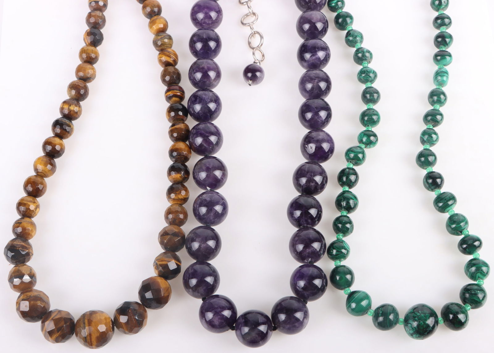 TIGER'S EYE, AMETHYST & MALACHITE LADIES NECKLACES (1 of 5)