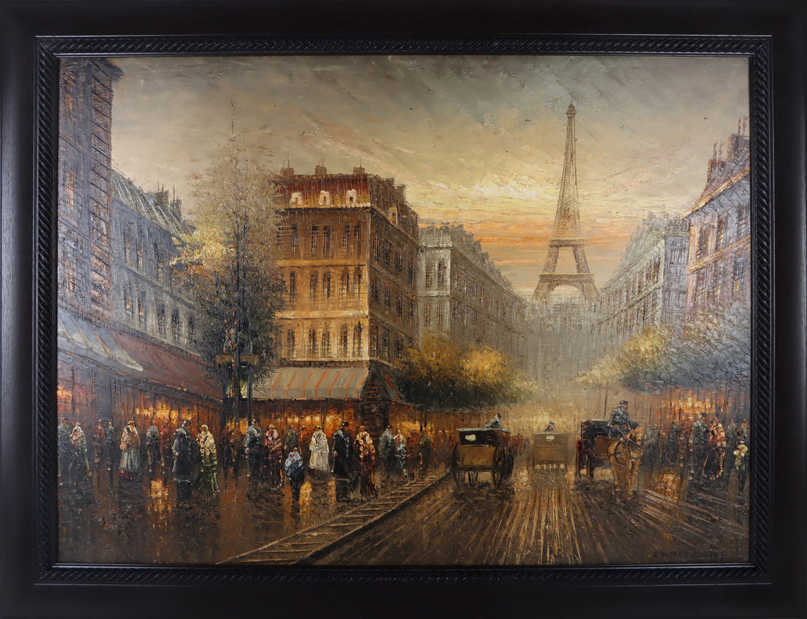 EDWARD CORTEZ FRENCH PARIS OIL PAINTING (AFTER) (1 of 5)