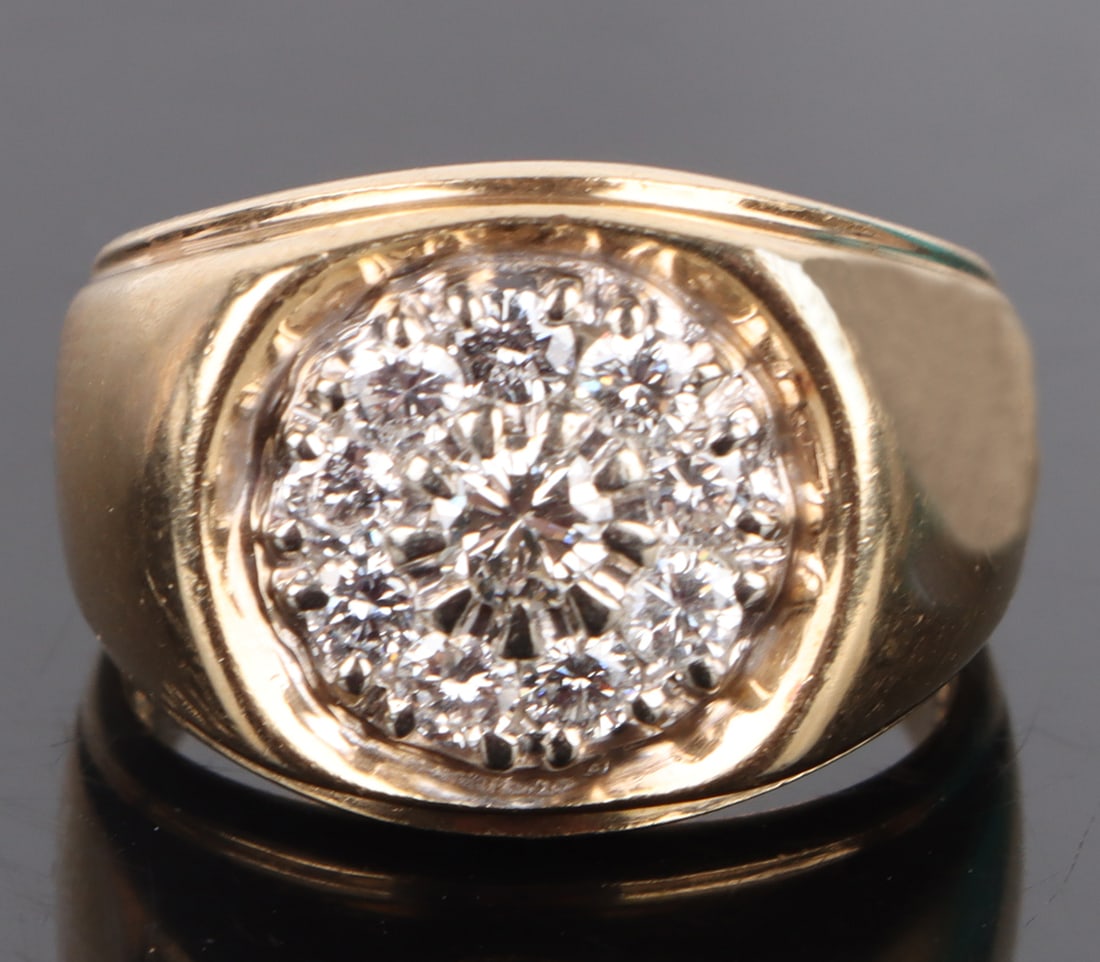 .74 CTW 14K YELLOW GOLD MEN'S RING (1 of 3)