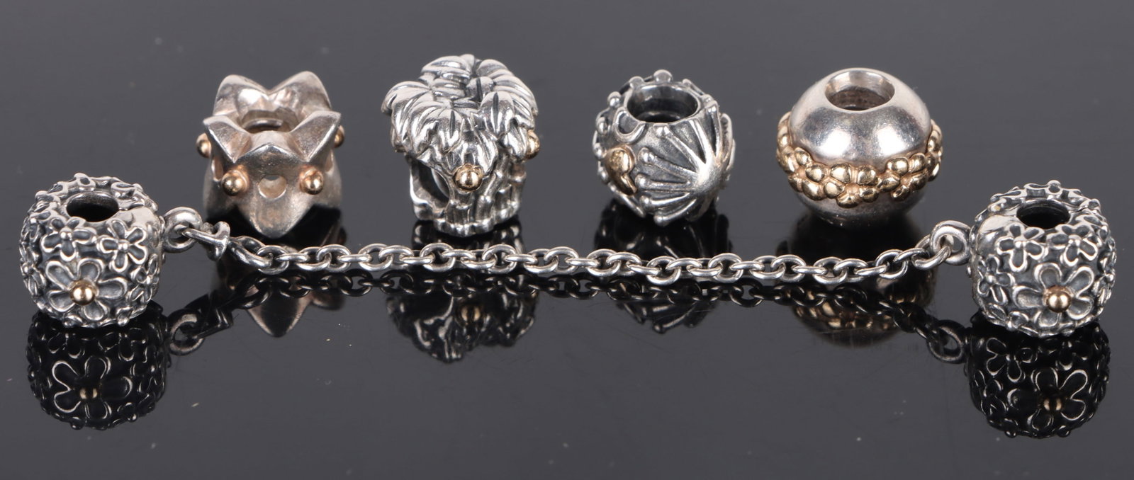 STERLING & 14K GOLD RETIRED PANDORA CHARM - 5 (1 of 5)