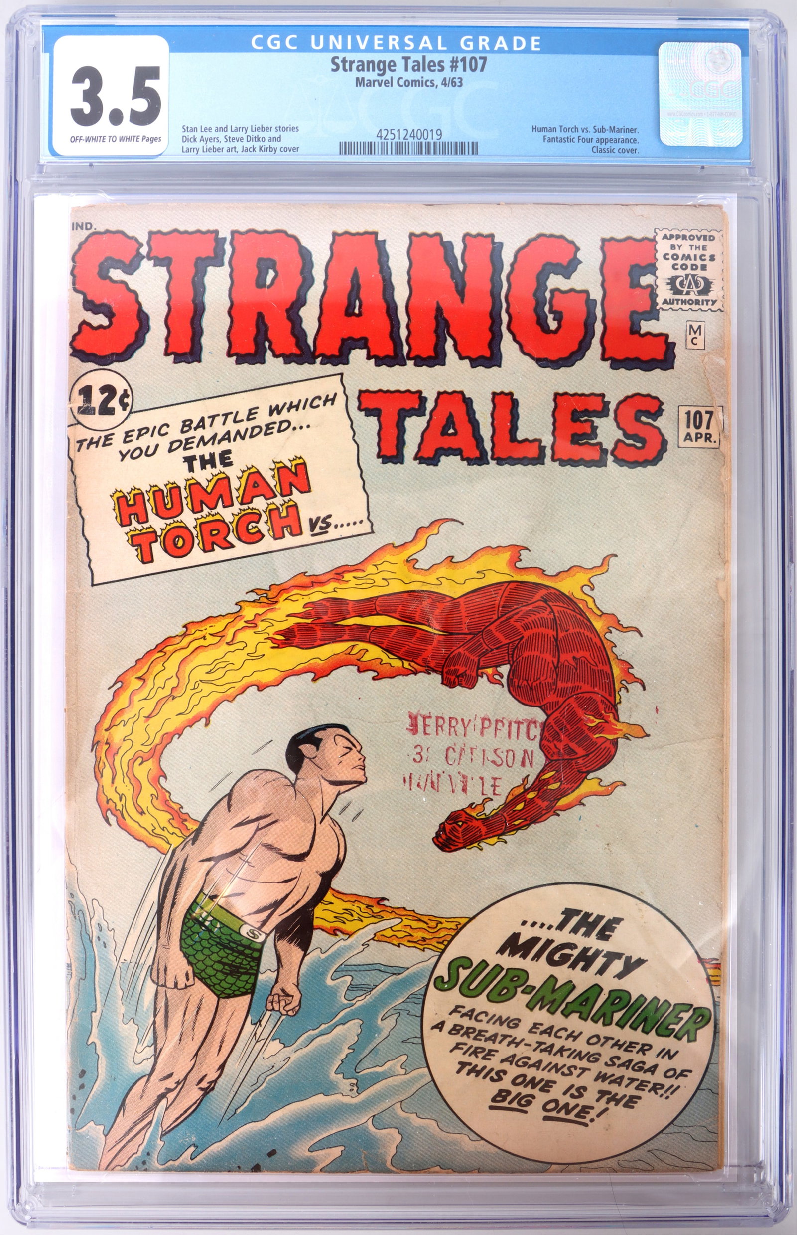 STRANGE TALES #107 CGC GRADED 3.5 COMIC BOOK (1 of 4)