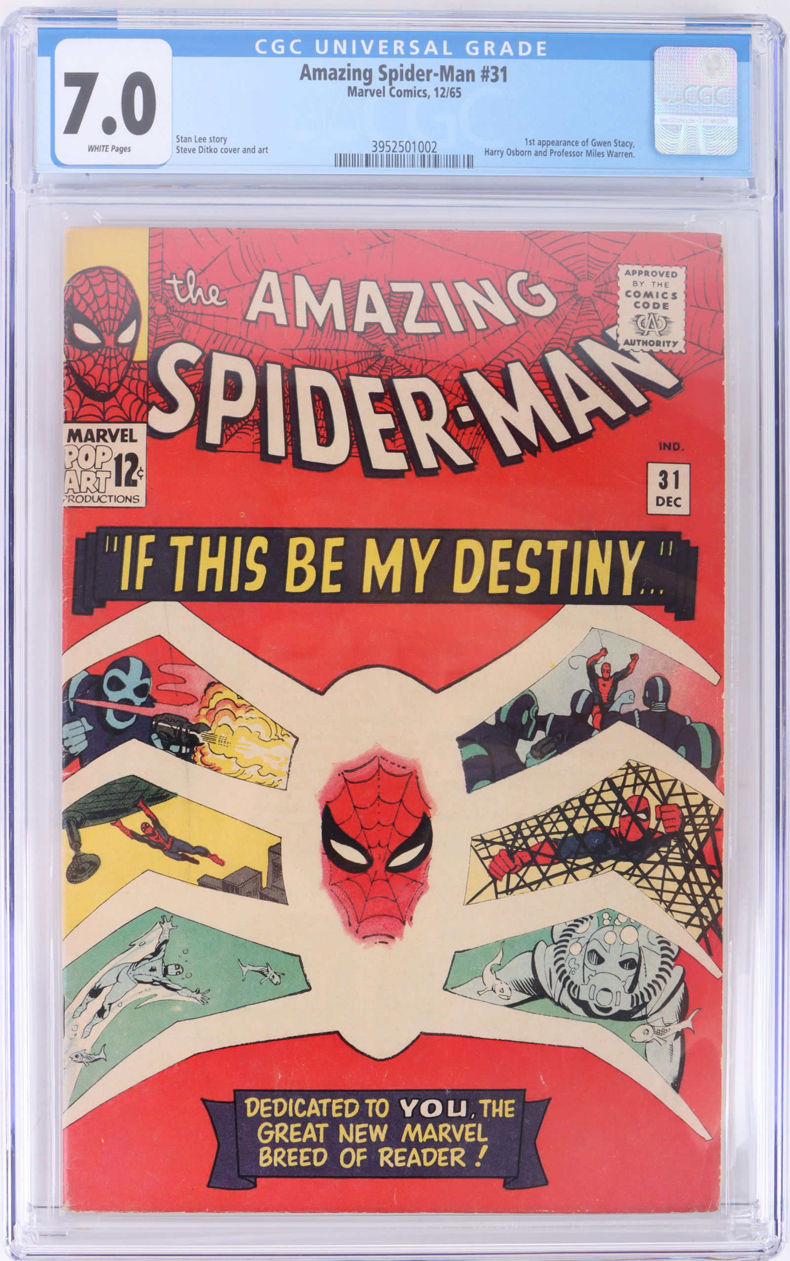 AMAZING SPIDER-MAN #31 CGC 7.0- 1ST GWEN STACY (1 of 5)