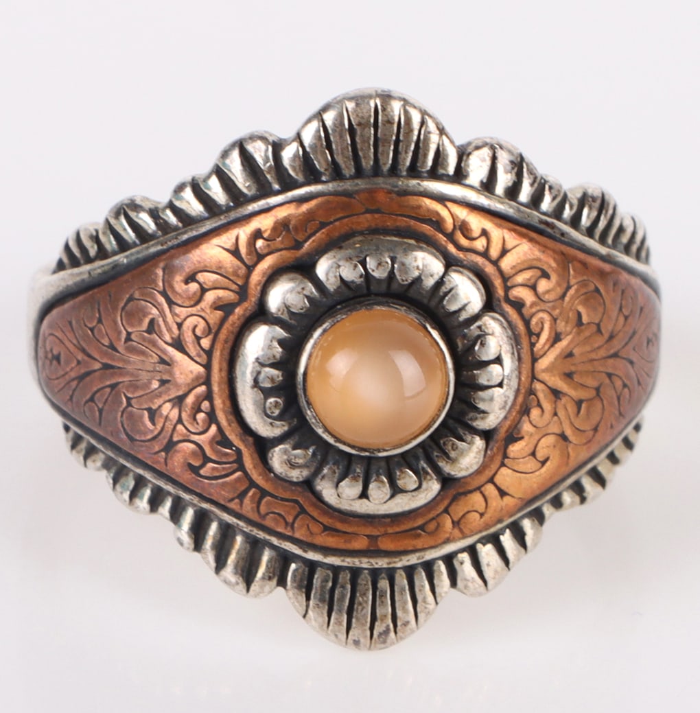 STERLING SILVER & COPPER NAVAJO SOUTHWEST RING (1 of 3)