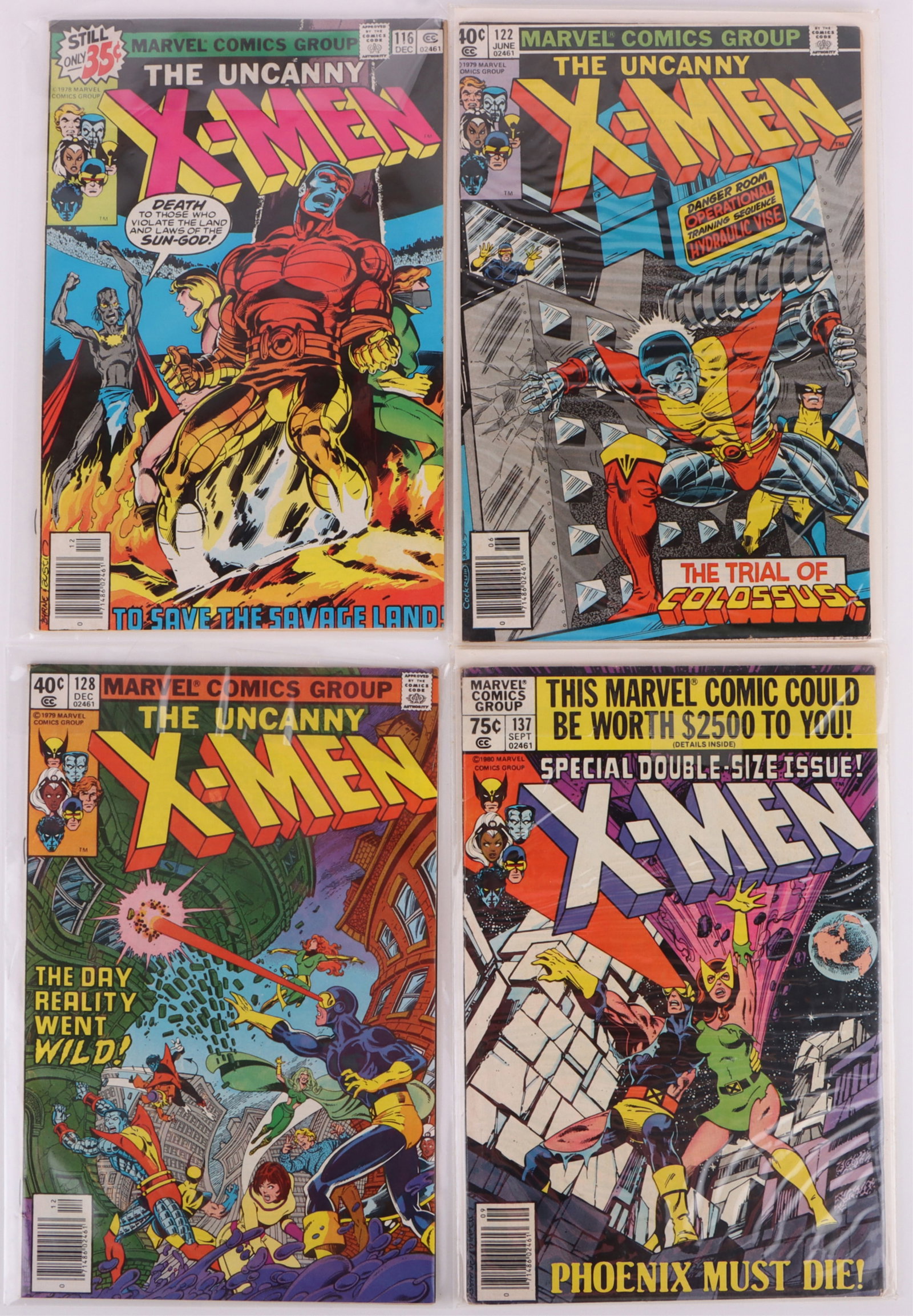 UNCANNY X-MEN COMIC BOOKS #137, #128, #122 & #116 (1 of 3)