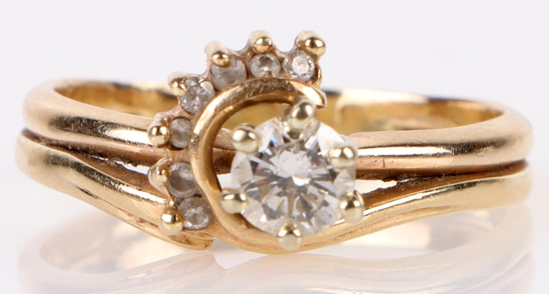 14K YELLOW GOLD DIAMOND LADIES RING -  0.57 CTW (1 of 4)