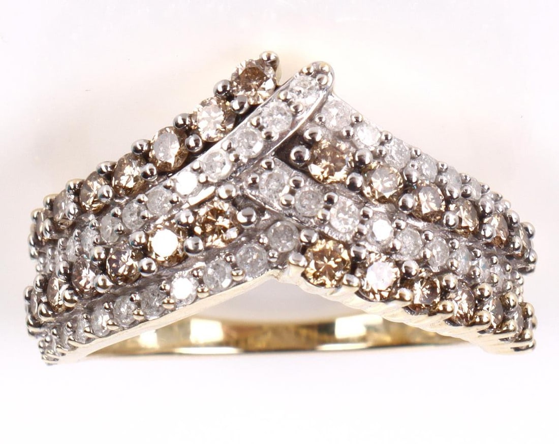 10K 1.5CTW GOLD CHAMPAGNE DIAMOND RING (1 of 3)