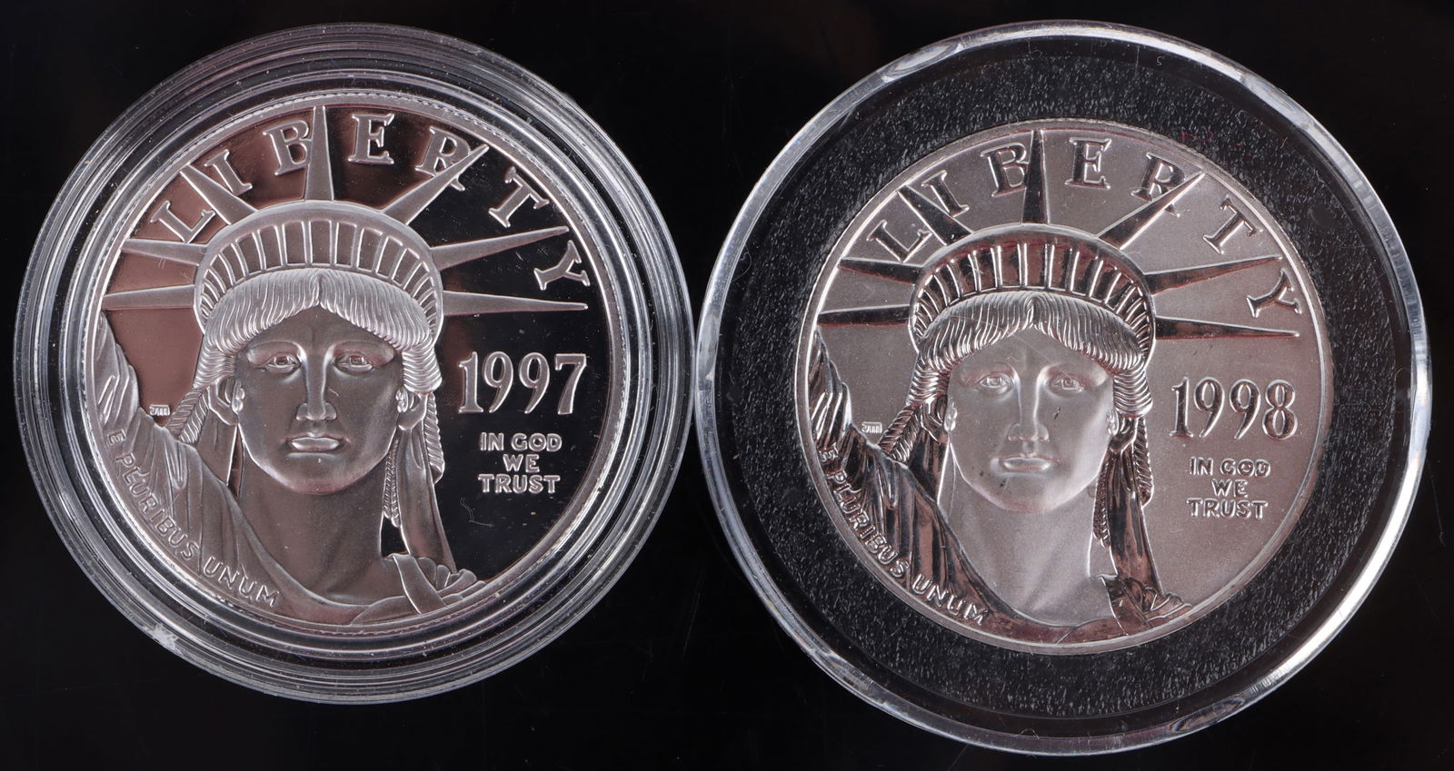 1997/98 1OZ PLATINUM ULTRA CAM & REVERSE PROOF(2) (1 of 3)