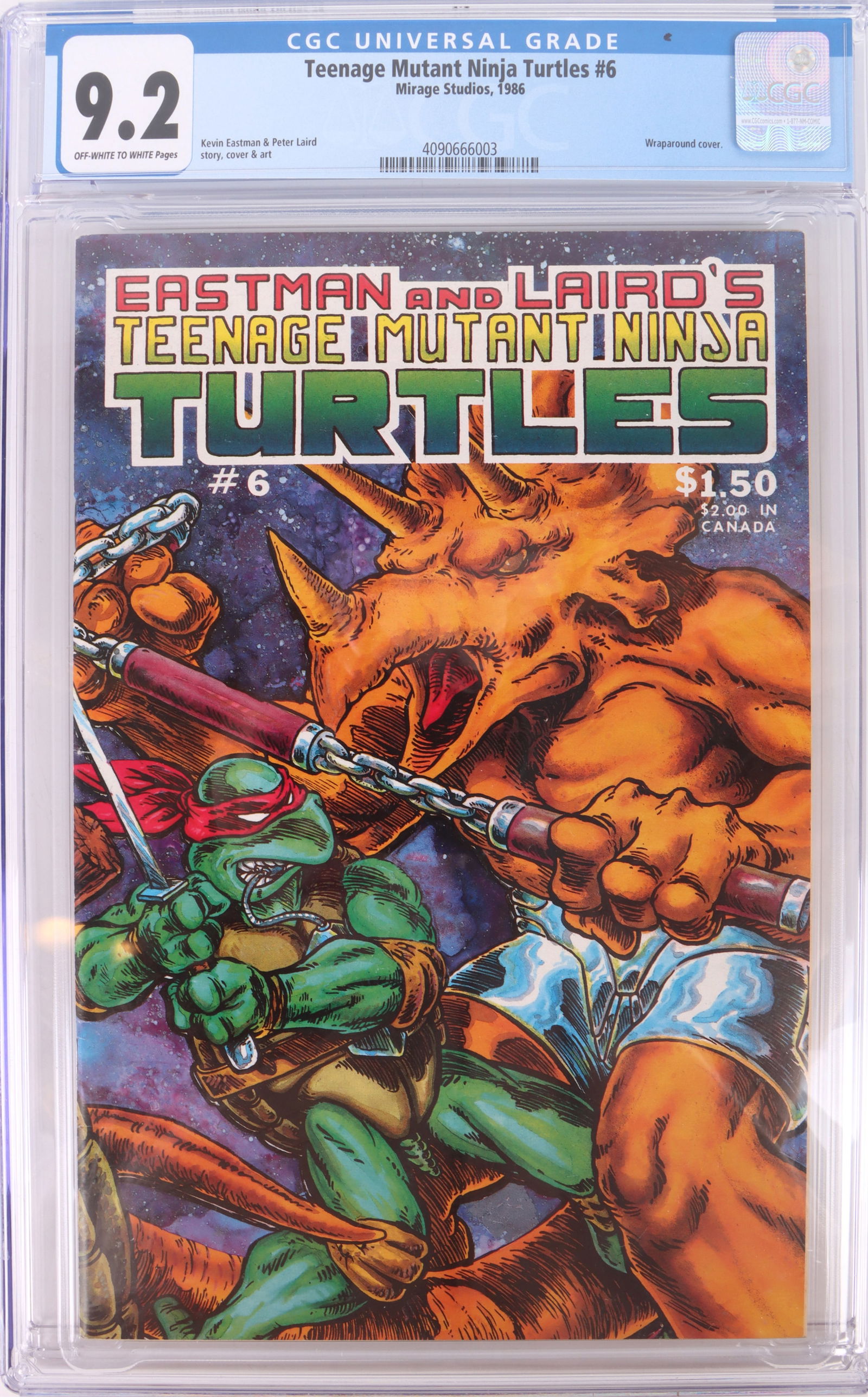 TEENAGE MUTANT NINJA TURTLES #6 CGC 9.2 NM (1 of 3)