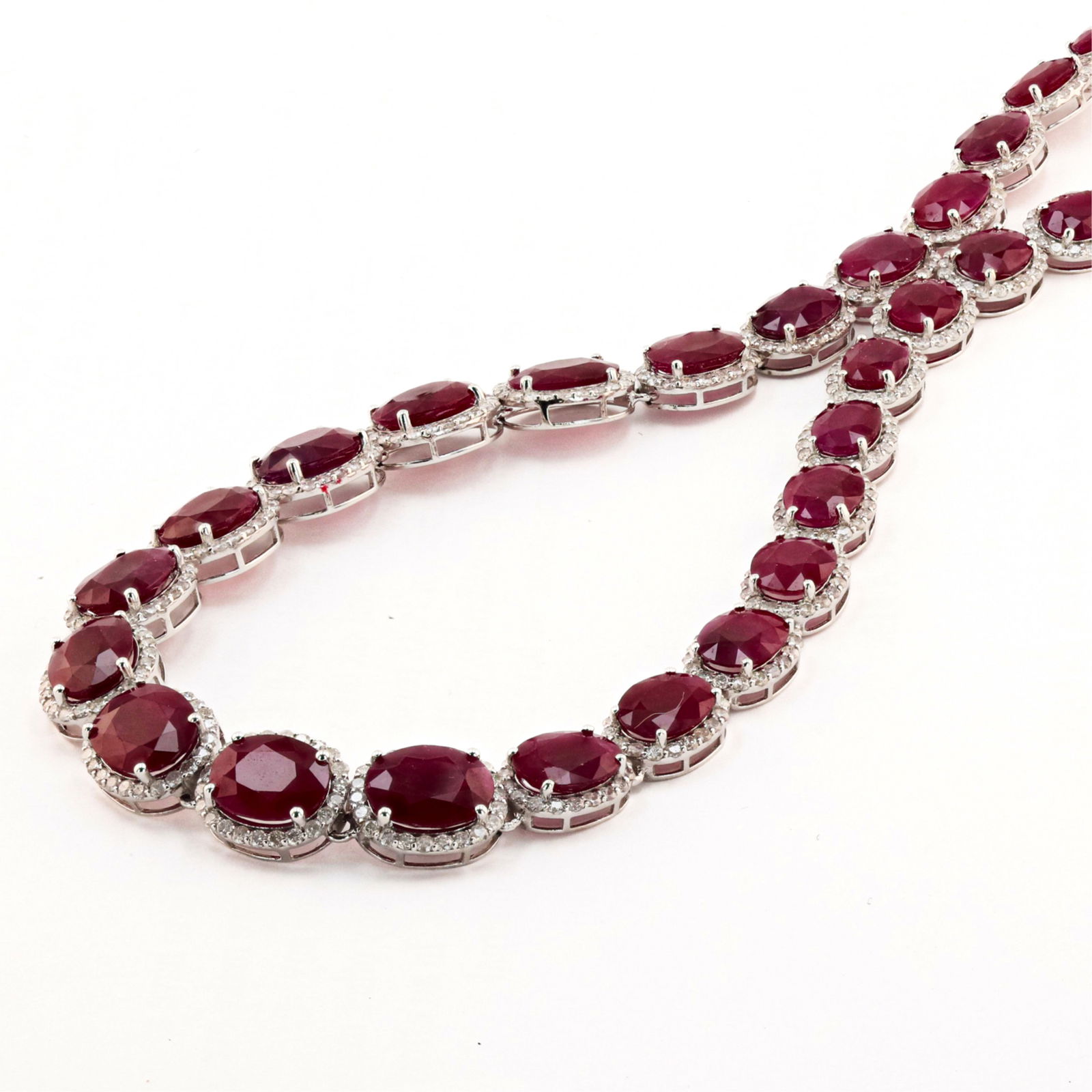 65.37CT BURMESE RUBY 9.32CTW DIA 14K GOLD NECKLACE (1 of 4)