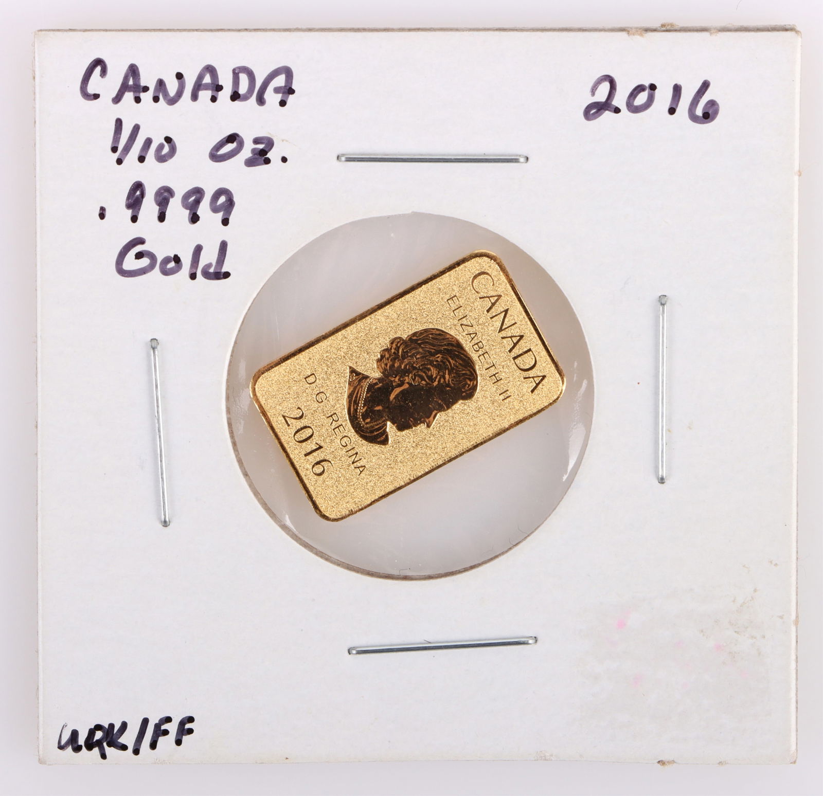 .999 FINE GOLD 2016 ROYAL CANADIAN MINT 1/10OZ BAR (1 of 2)