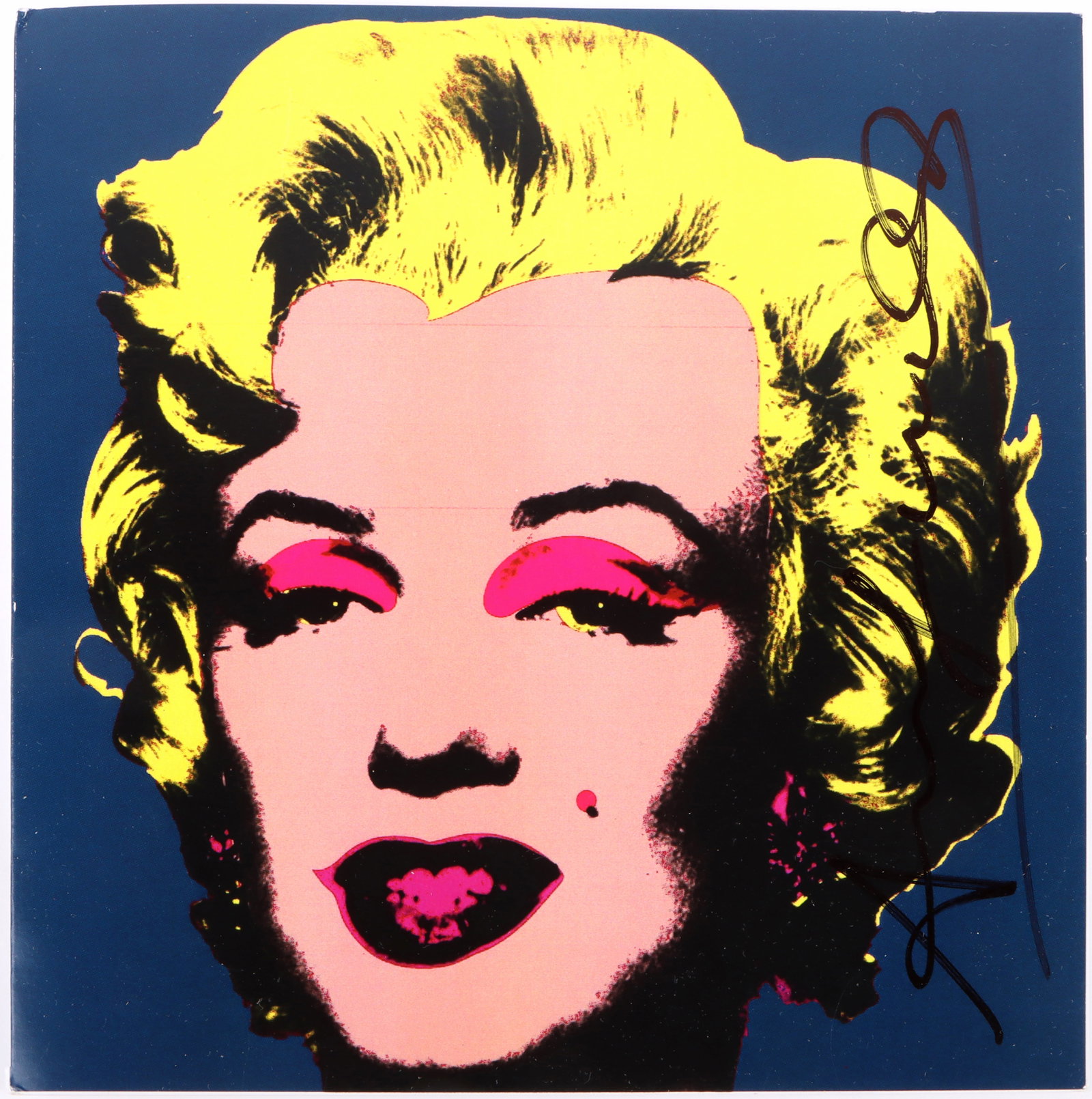 ANDY WARHOL SIGNED BLUE 1981 MARILYN INVITATION: 177261 ANDY WARHOL SIGNED BLUE 1981 MARILYN INVITATION Andy Warhol (1928-1987) signed blue 1981 Marilyn invitation to include a signature and stamp of Andy Warhol on the front and inside of the invita