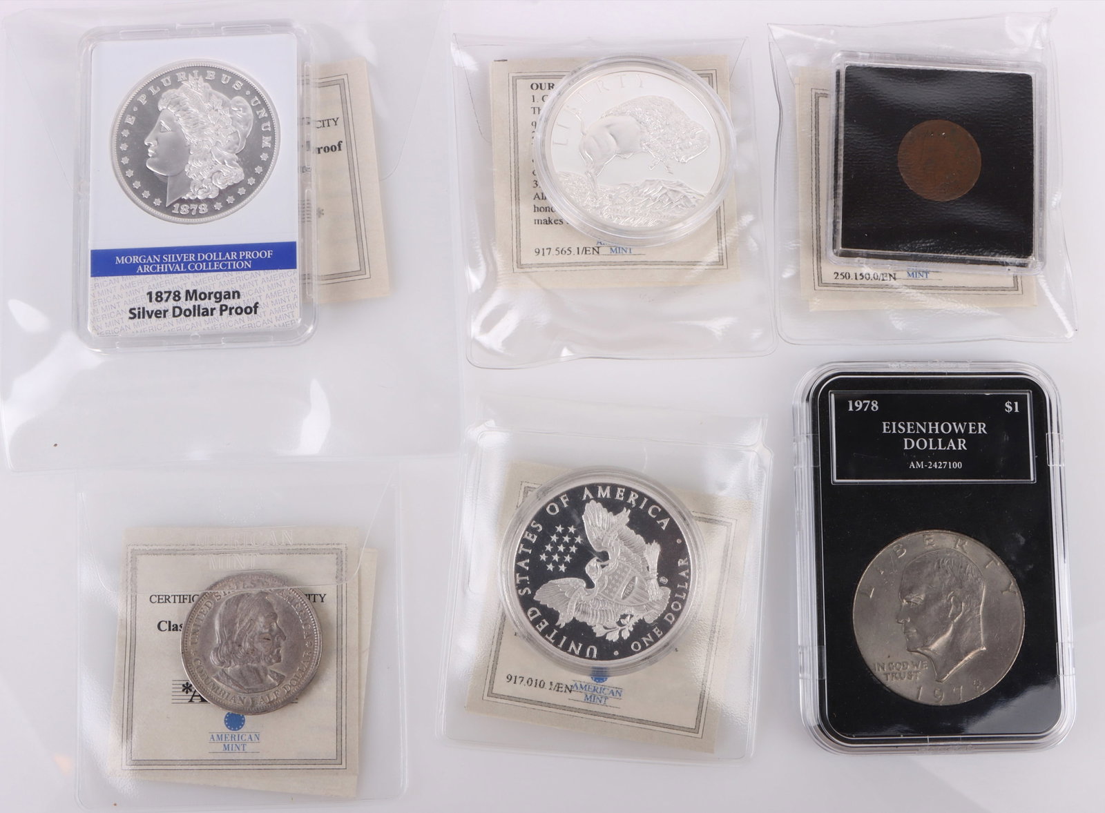 AMERICAN MINT SILVER/CLASSIC U.S. COINAGE - (6) (1 of 6)