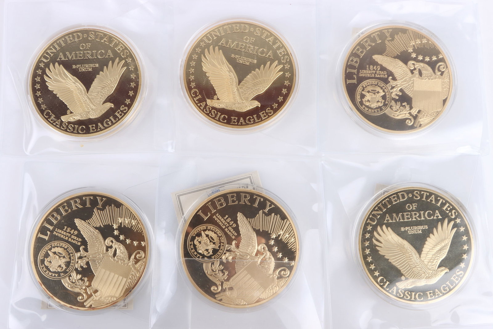 2014 DOUBLE EAGLE 1849 COMMEMORATIVE COINS - (6) (1 of 3)