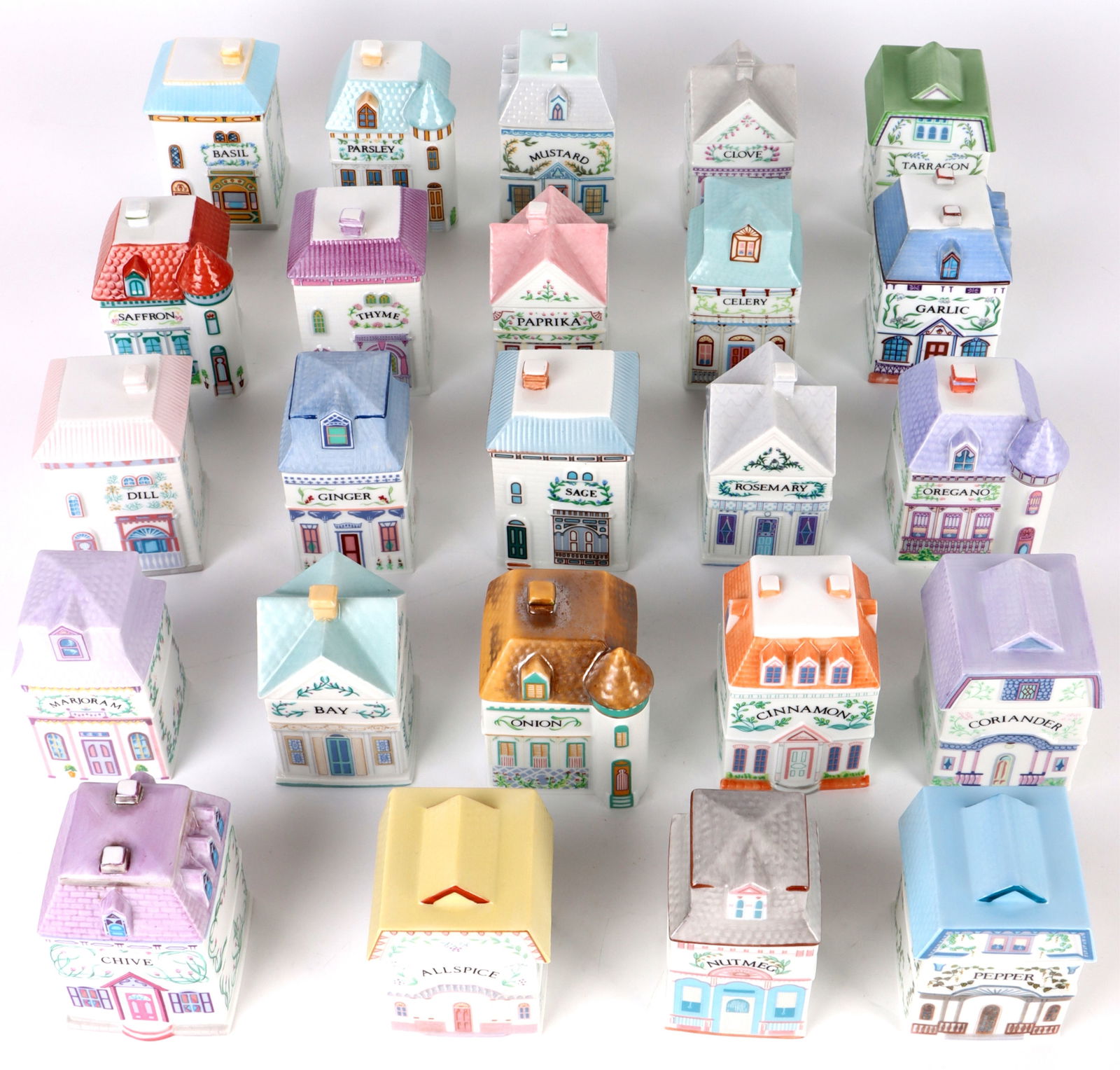 Lenox Spice Village Complete Set Of 24 Pieces Auction