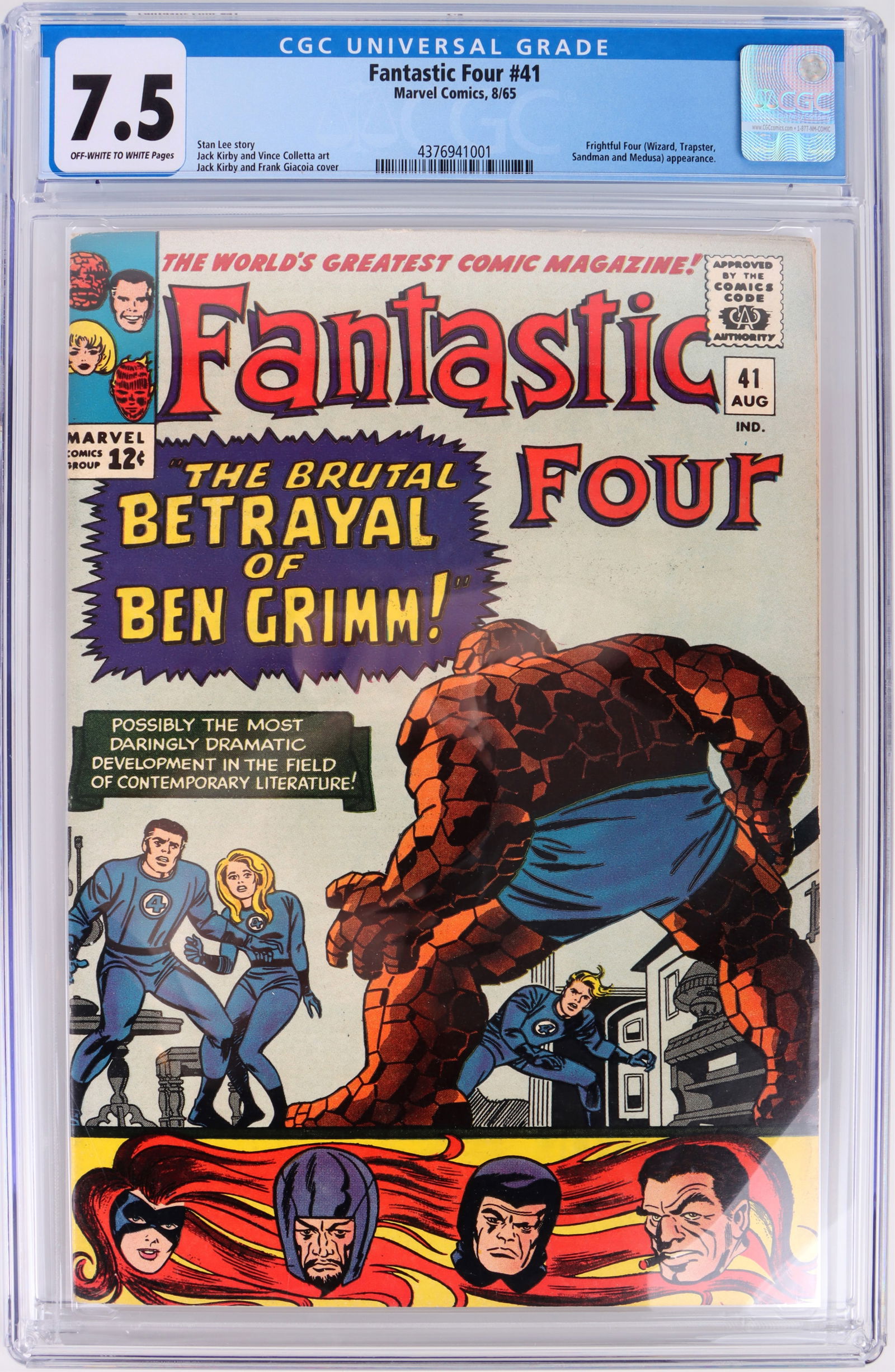 FANTASTIC FOUR #41 (3RD FRIGHTFUL FOUR) CGC 7.5 (1 of 3)