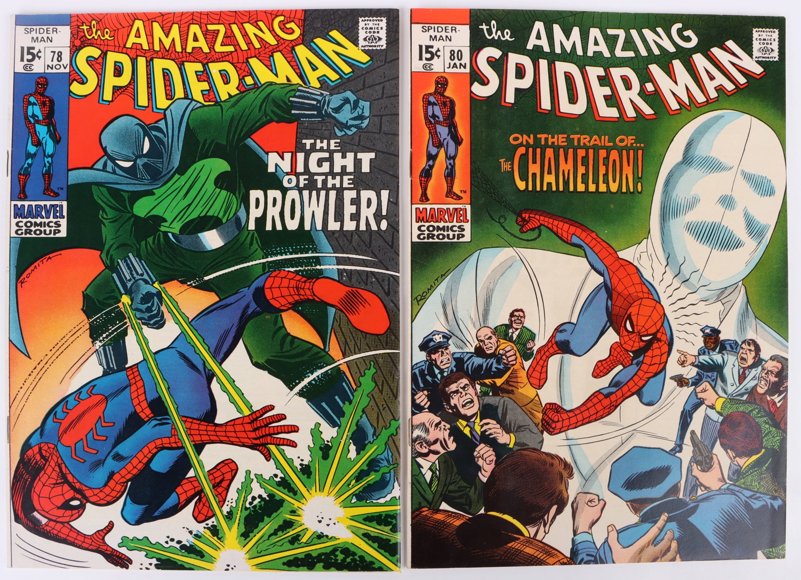 THE AMAZING SPIDER-MAN #78 (1ST PROWLER) & #80 (1 of 5)
