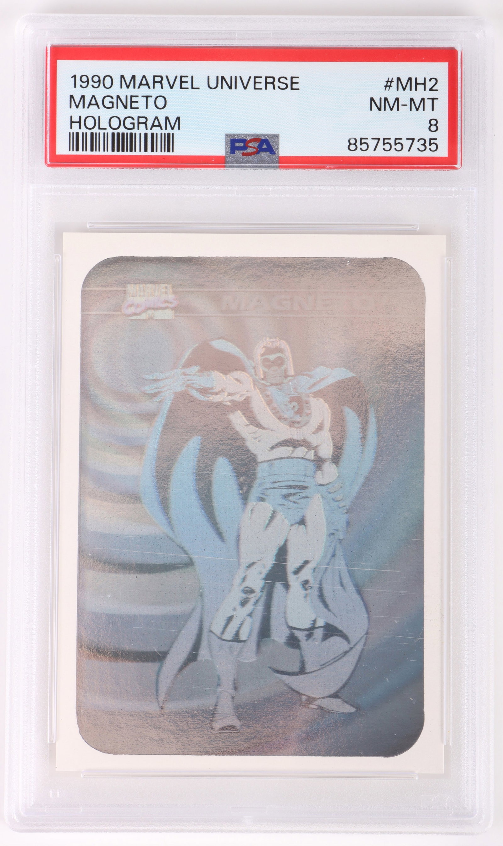 1990 MARVEL MAGNETO HOLOGRAM  PSA 8 COMIC CARD (1 of 2)