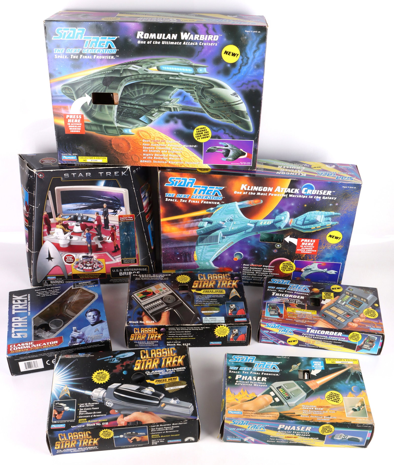 STAR TREK PLAYMATES COLLECTORS ED. TOYS - LOT OF 8 (1 of 9)