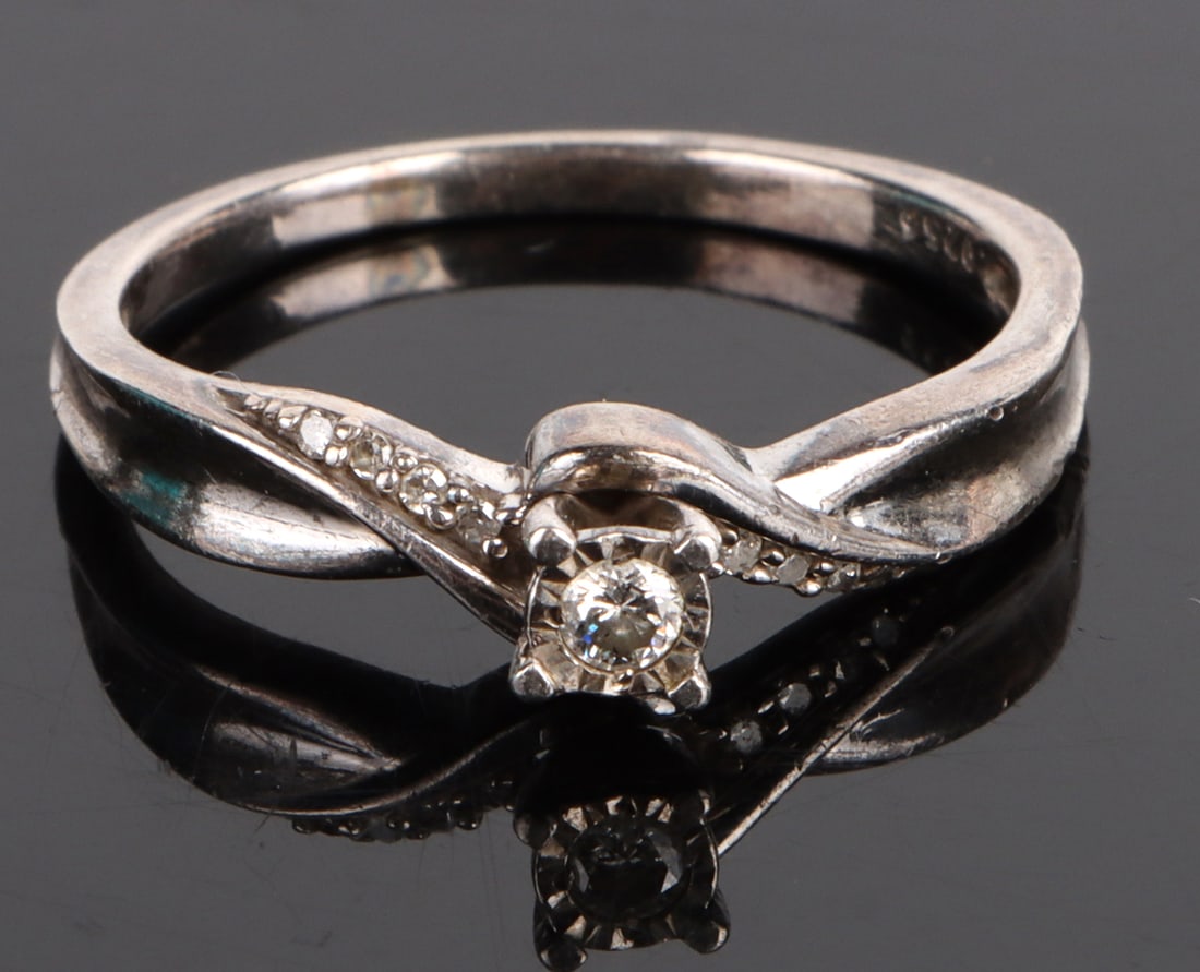 .20CT ROUND NATURAL DIAMOND STERLING LADIES RING (1 of 4)