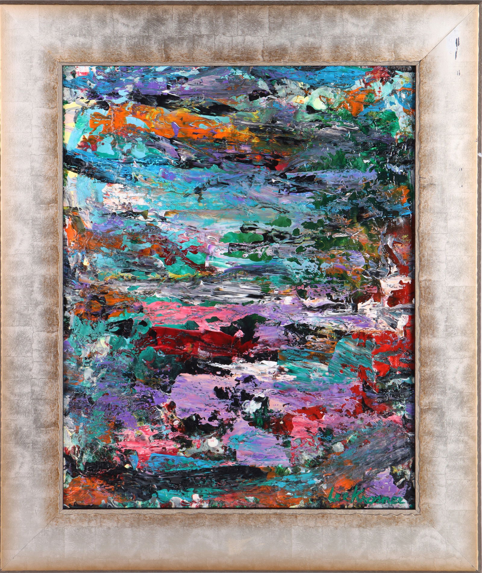 LEE KRASNER ORIGINAL ABSTRACT PAINTING AFTER: 179056 LEE KRASNER ORIGINAL ABSTRACT PAINTING AFTER Lee Krasner (1908-1984, American) original abstract acrylic painting in the manner of, after the time of Krasner. This is an original artwork create